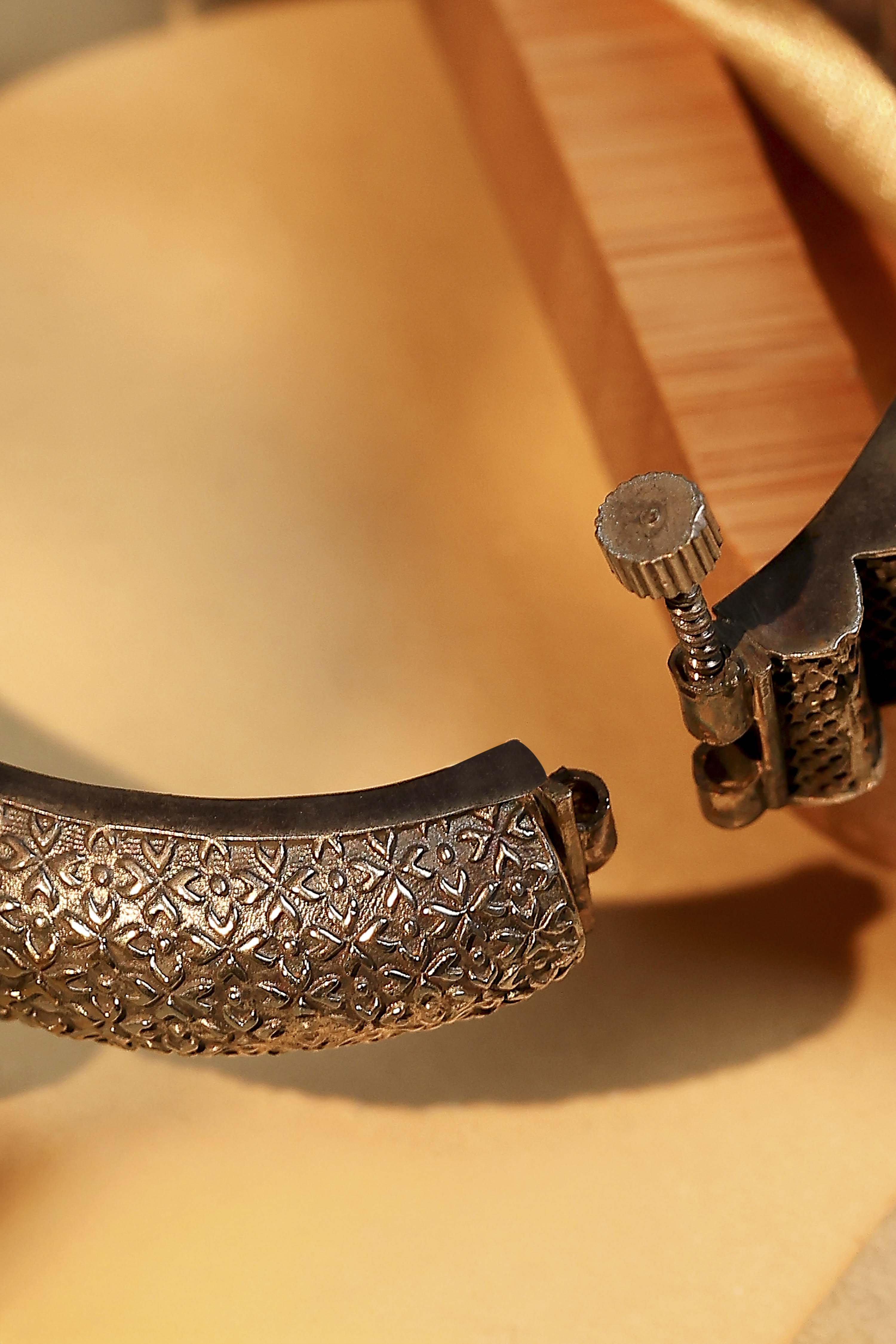 Oxidised Gold Bangle image number 4