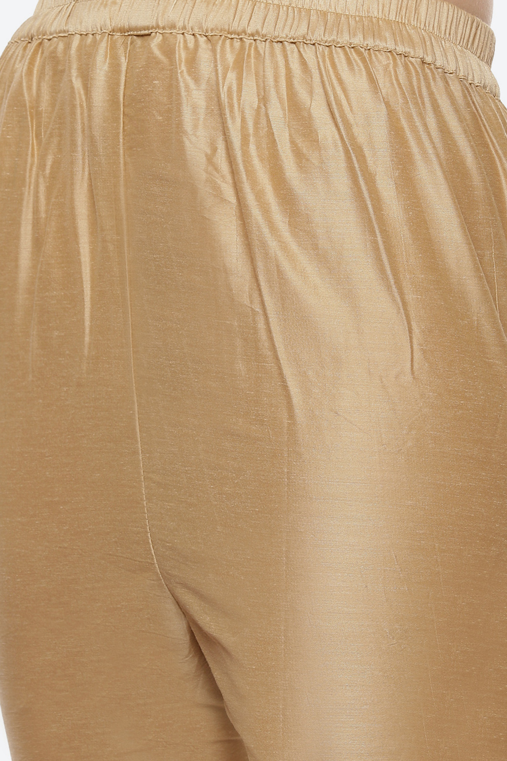 White Silk Chanderi Easy Stitch Suit Set image number 2