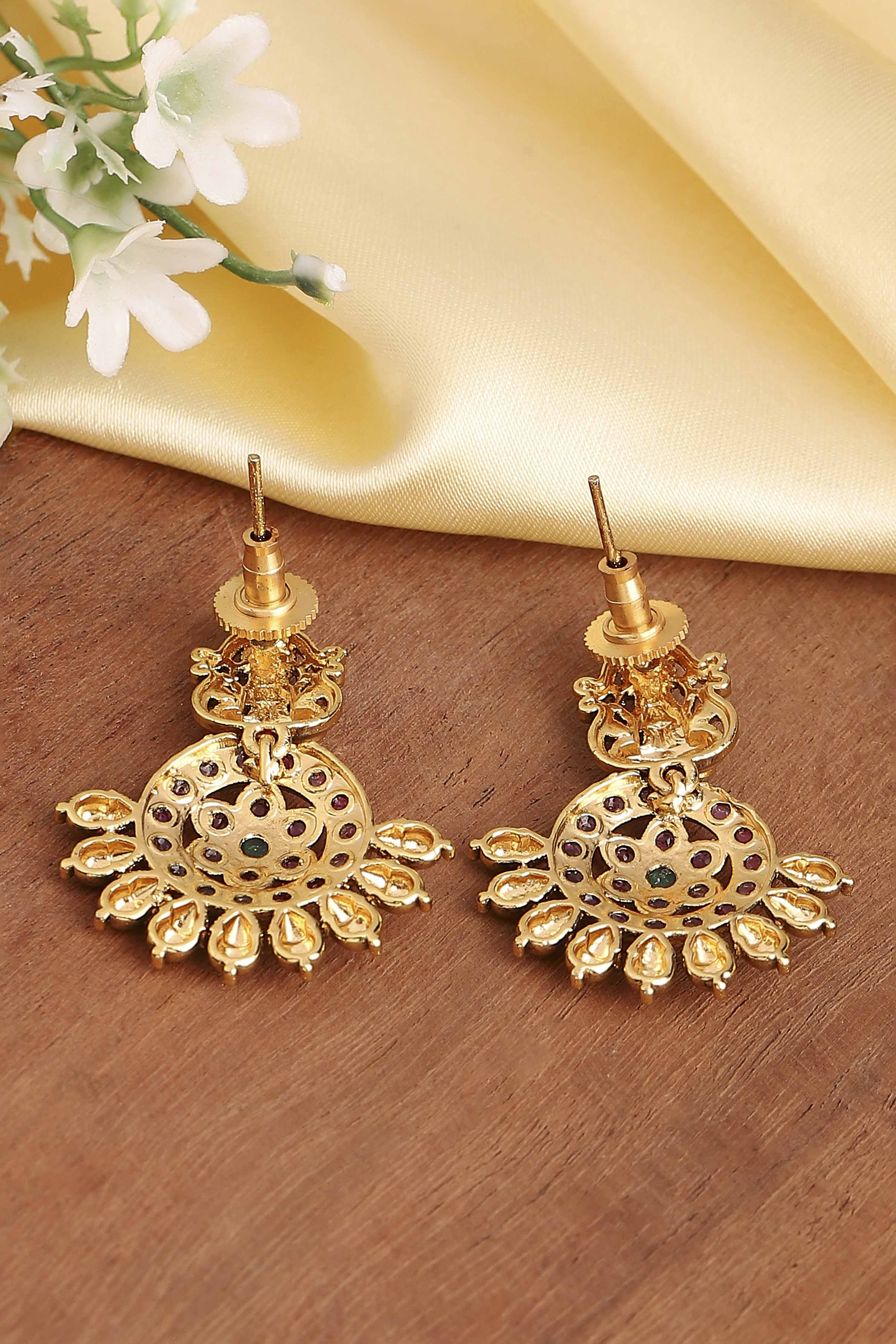 Gold Brass Drop & Danglers image number 2