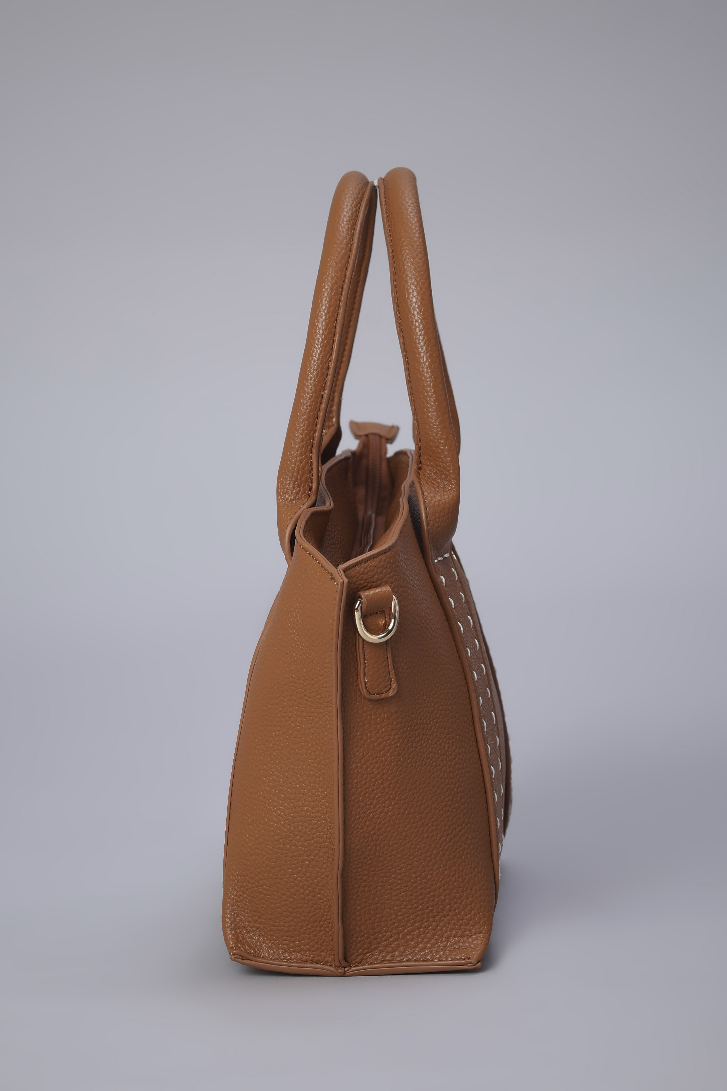 Tan PU Handbag image number 4