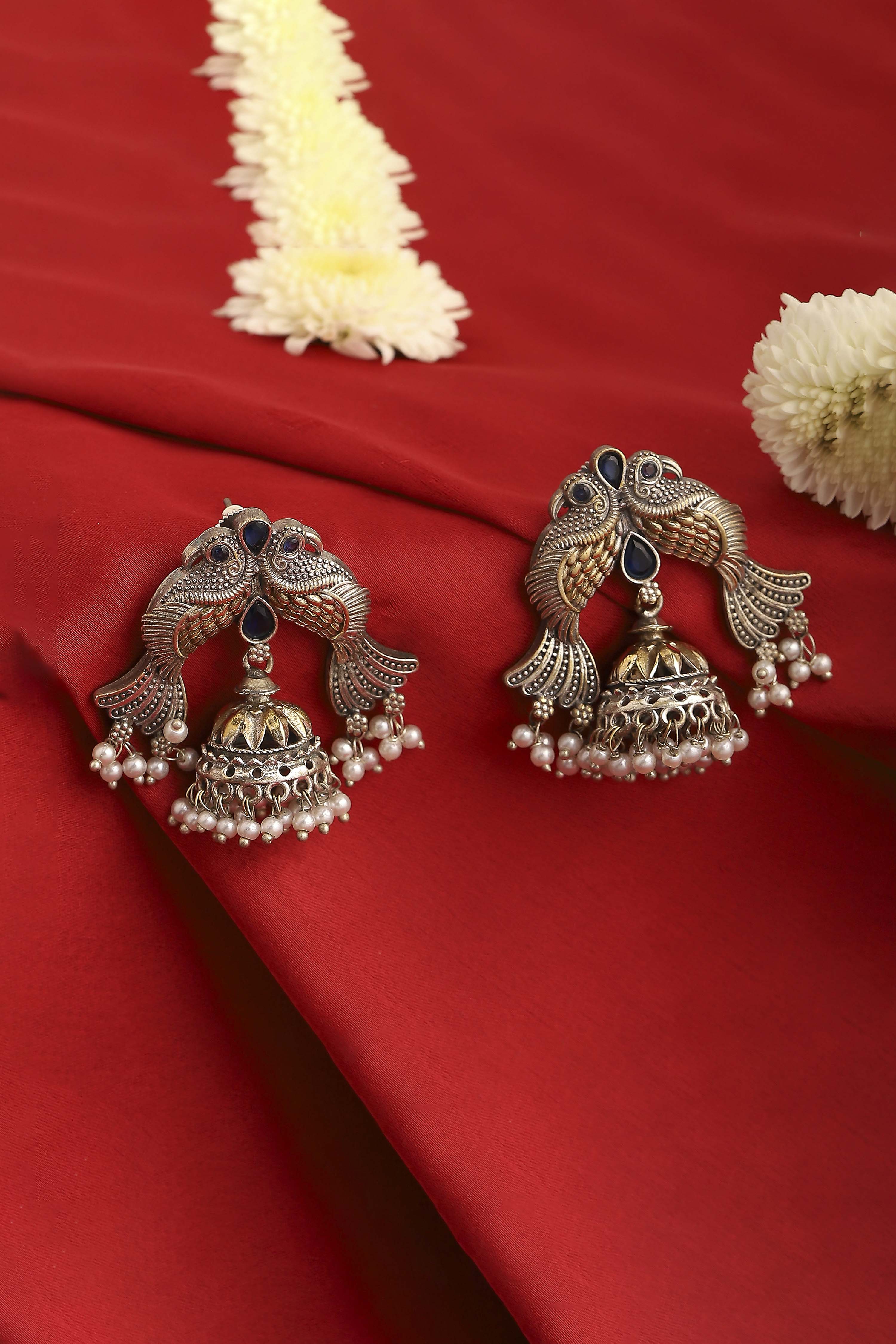 Blue Stone Earrings image number 0