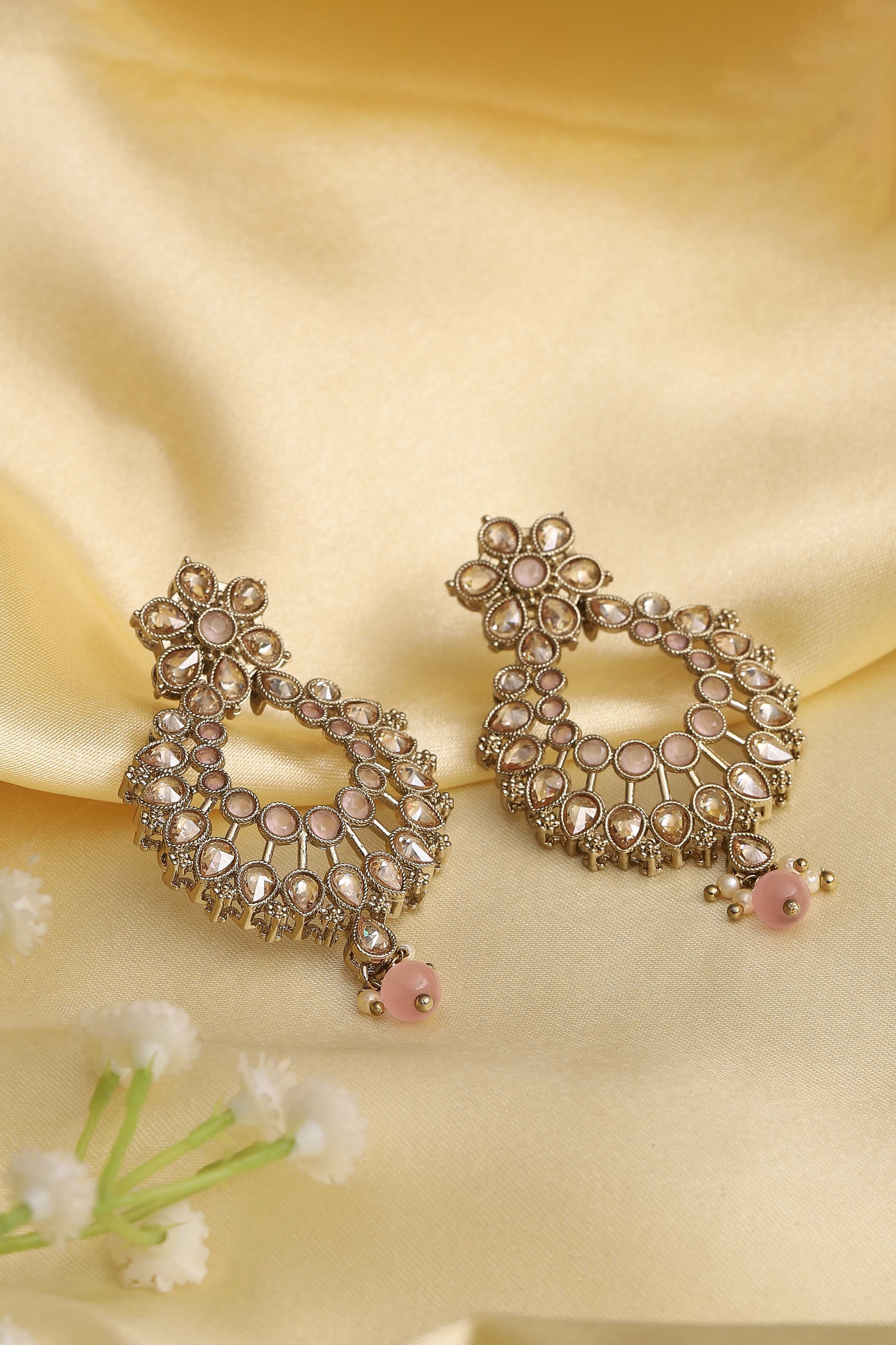 Light Pink Alloy Chaandbali image number 0