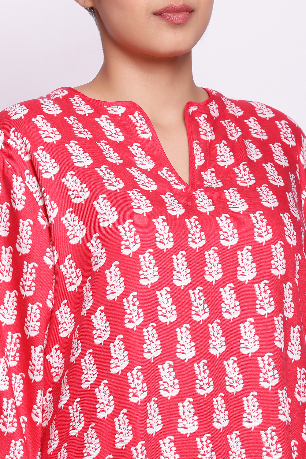 Dark Pink Cotton Printed Loungewear Set image number 1