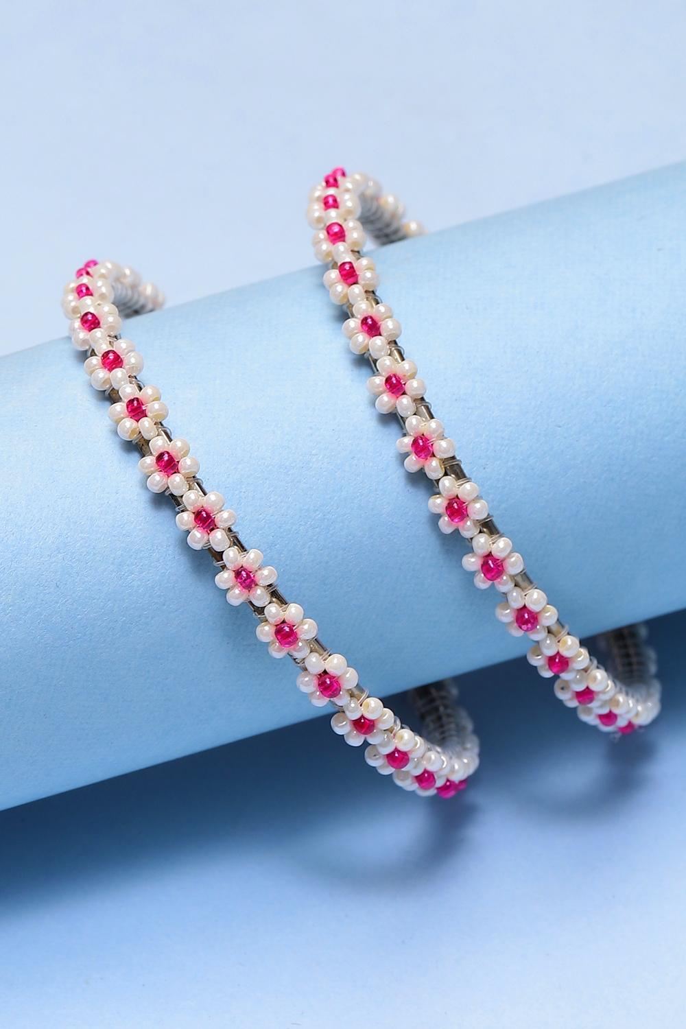 White And Pink Girls Bangles image number 0