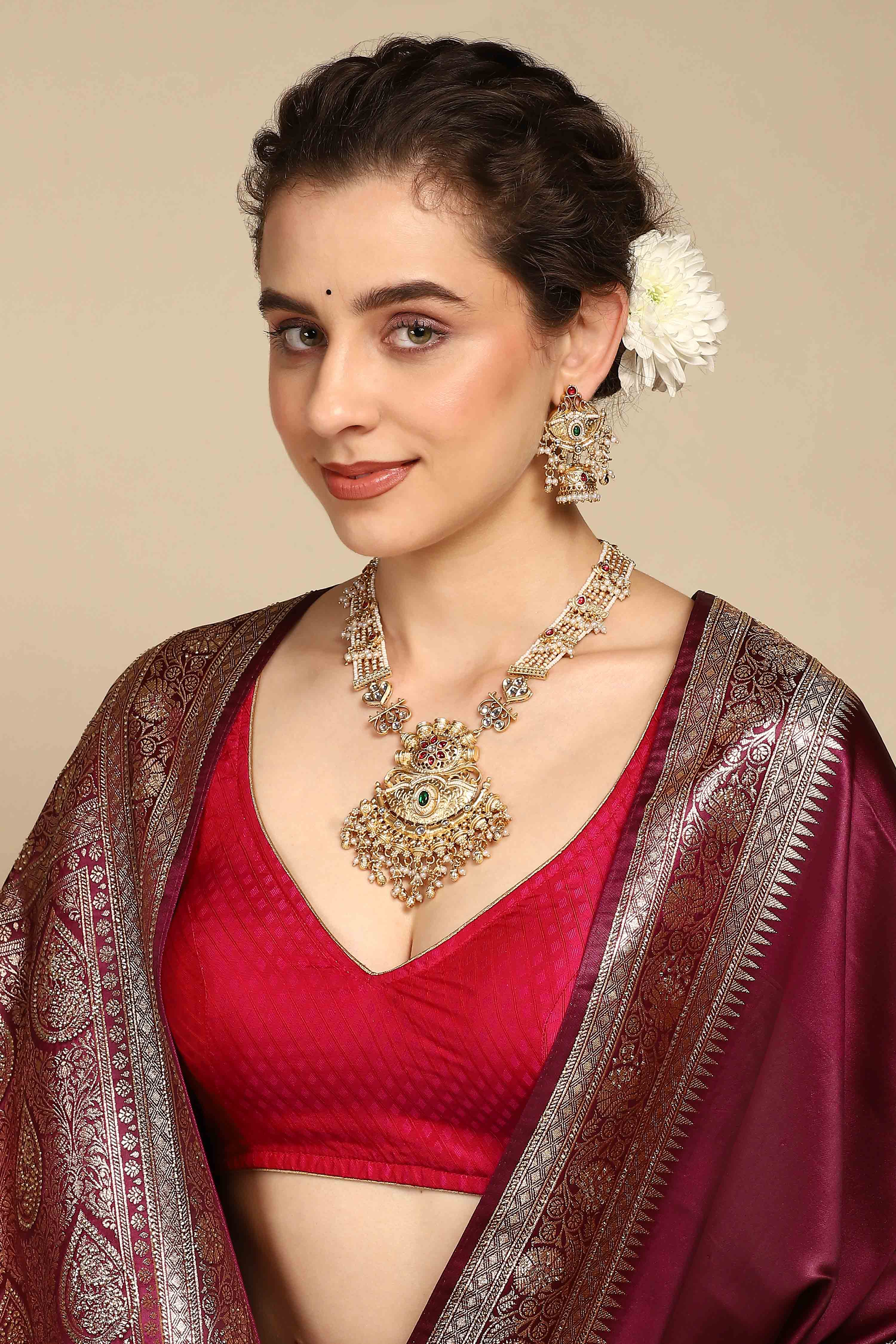 Multi Brass Necklace Set image number 3