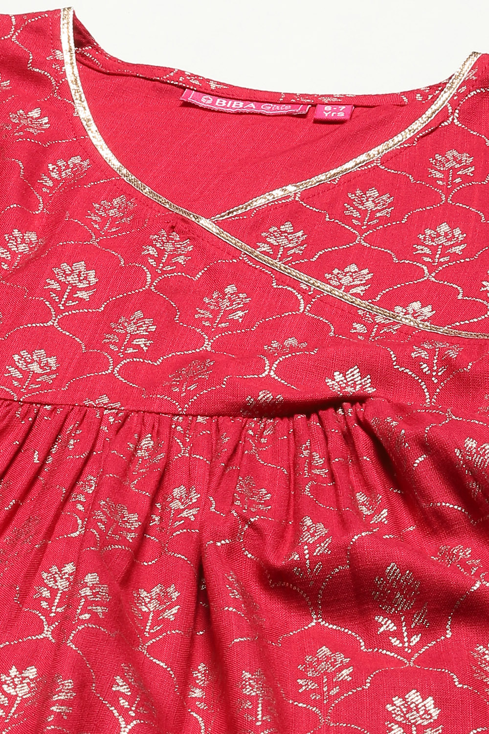 Lime Yellow Rayon Flared Printed Kurta image number 1
