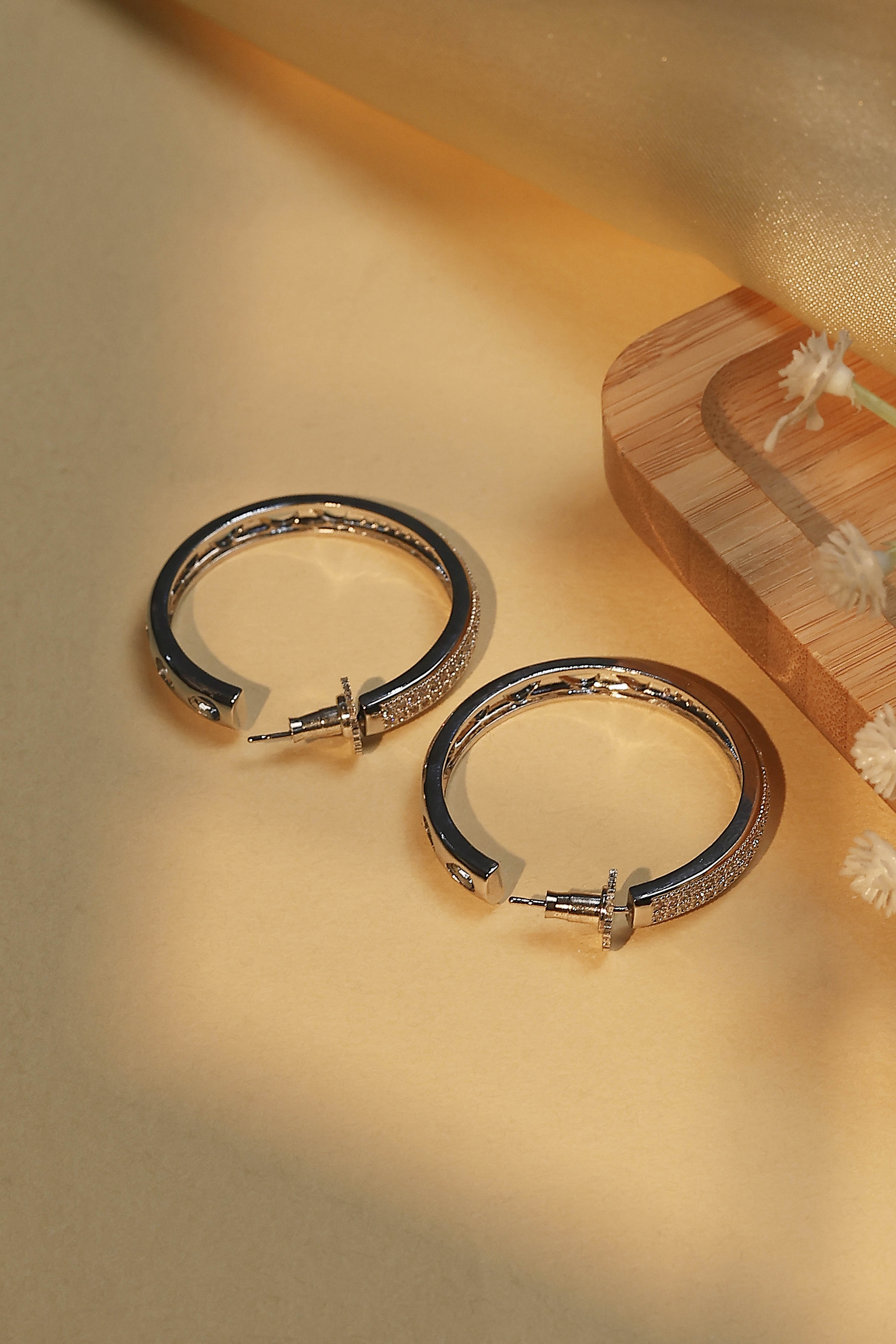 White Brass Hoops image number 2