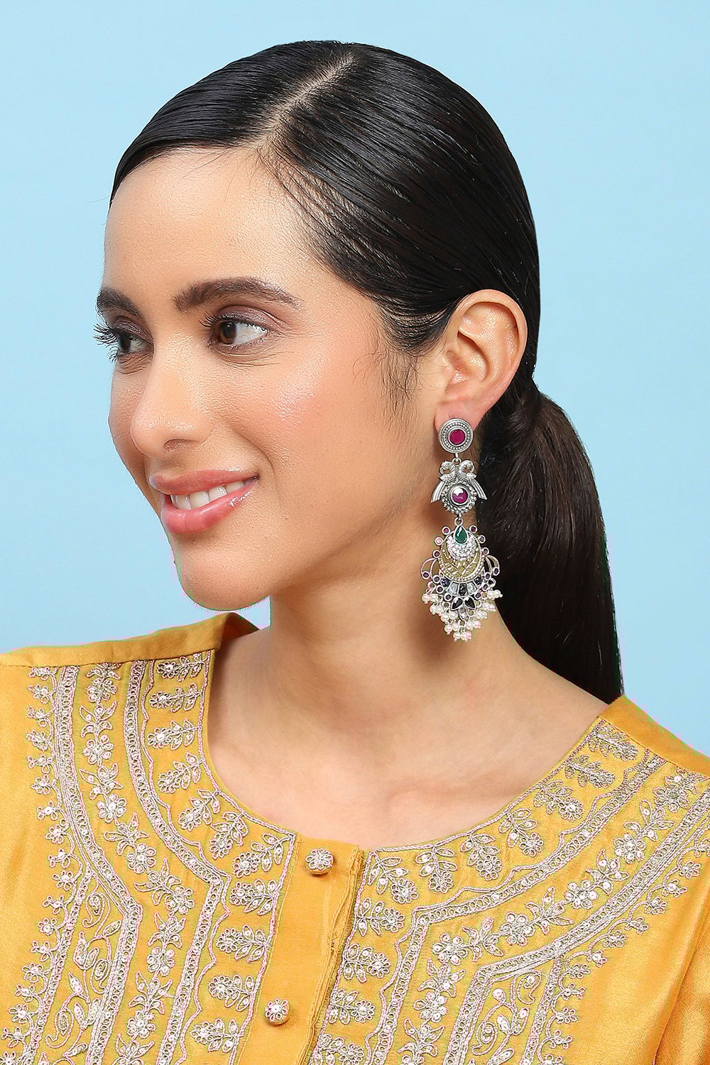 Multicolour Brass Drop & Danglers image number 3