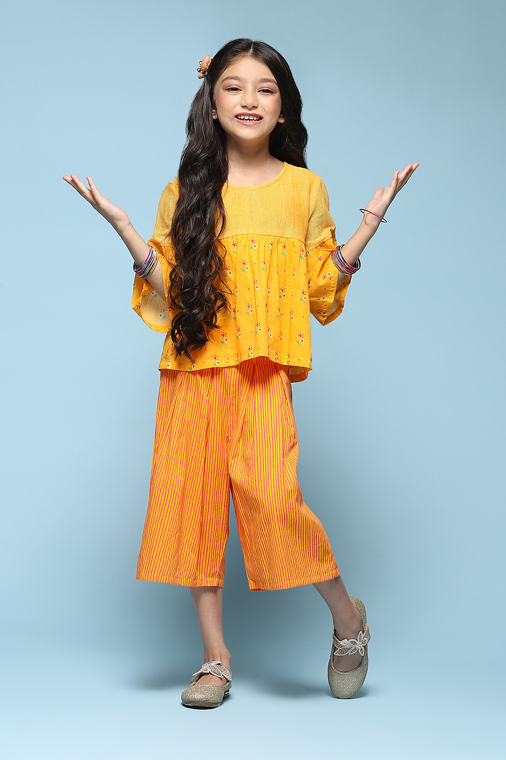 Pink Cotton Straight Printed Kurta Set image number 0