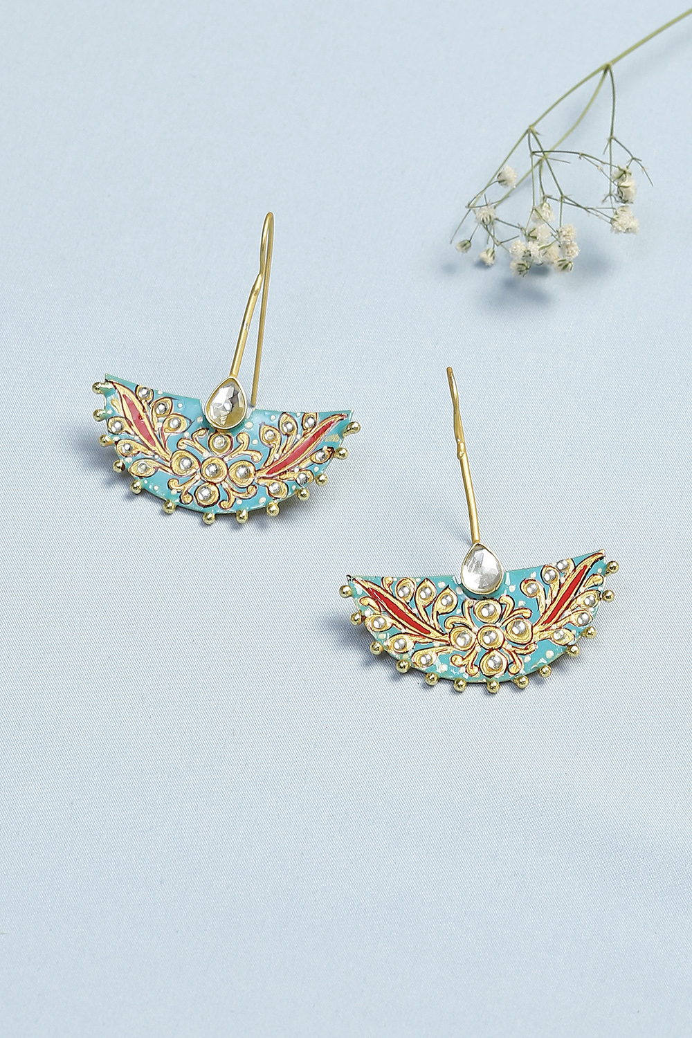 Turquoise Alloy Earrings image number 0