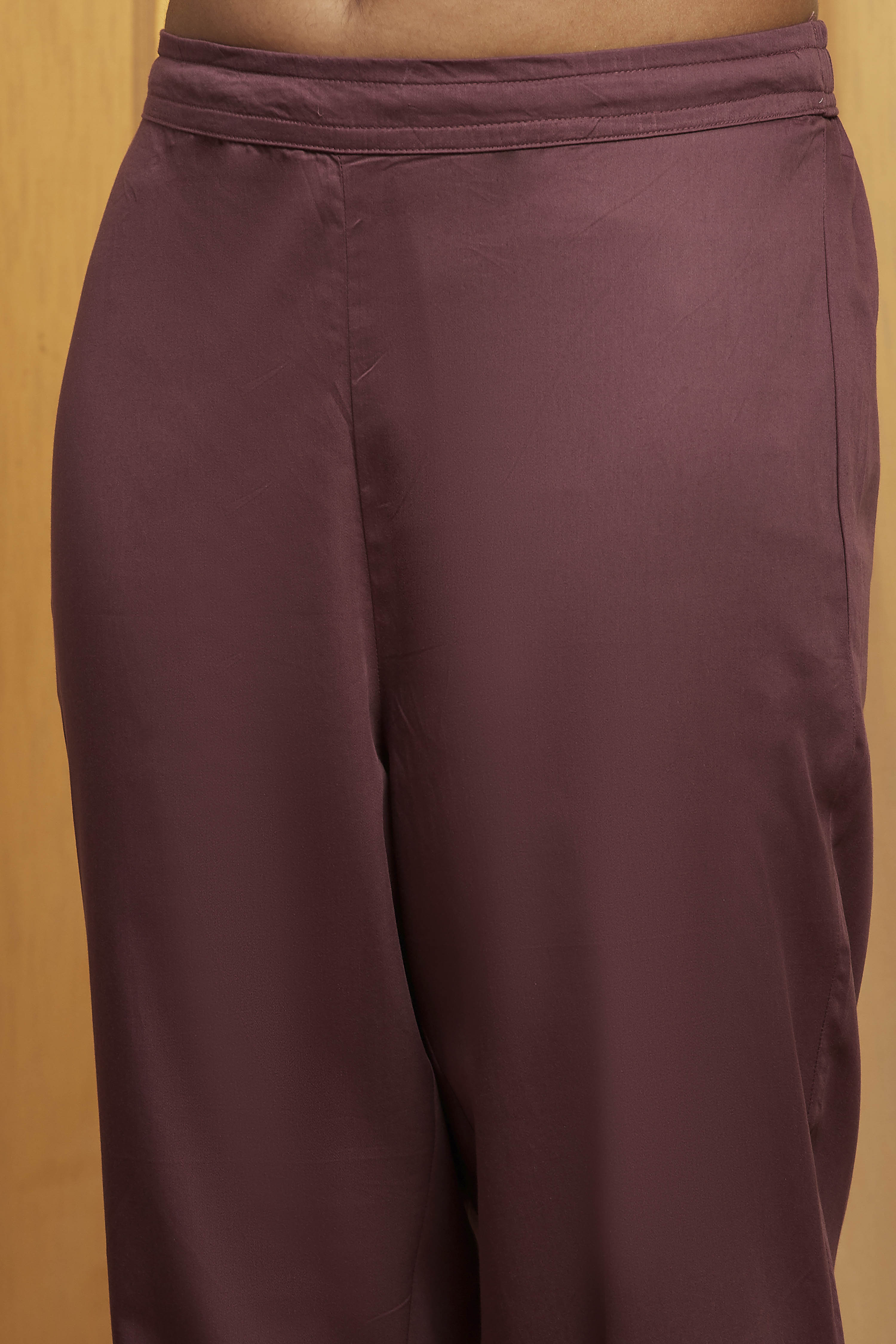Grey Polyester Straight Suit Set image number 2