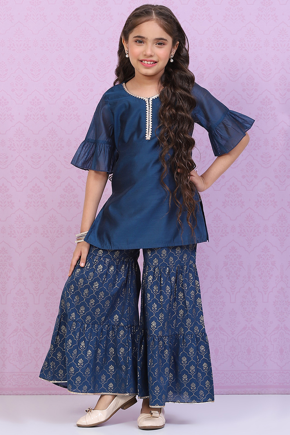 Yellow Art Silk Straight Kurta Set image number 0