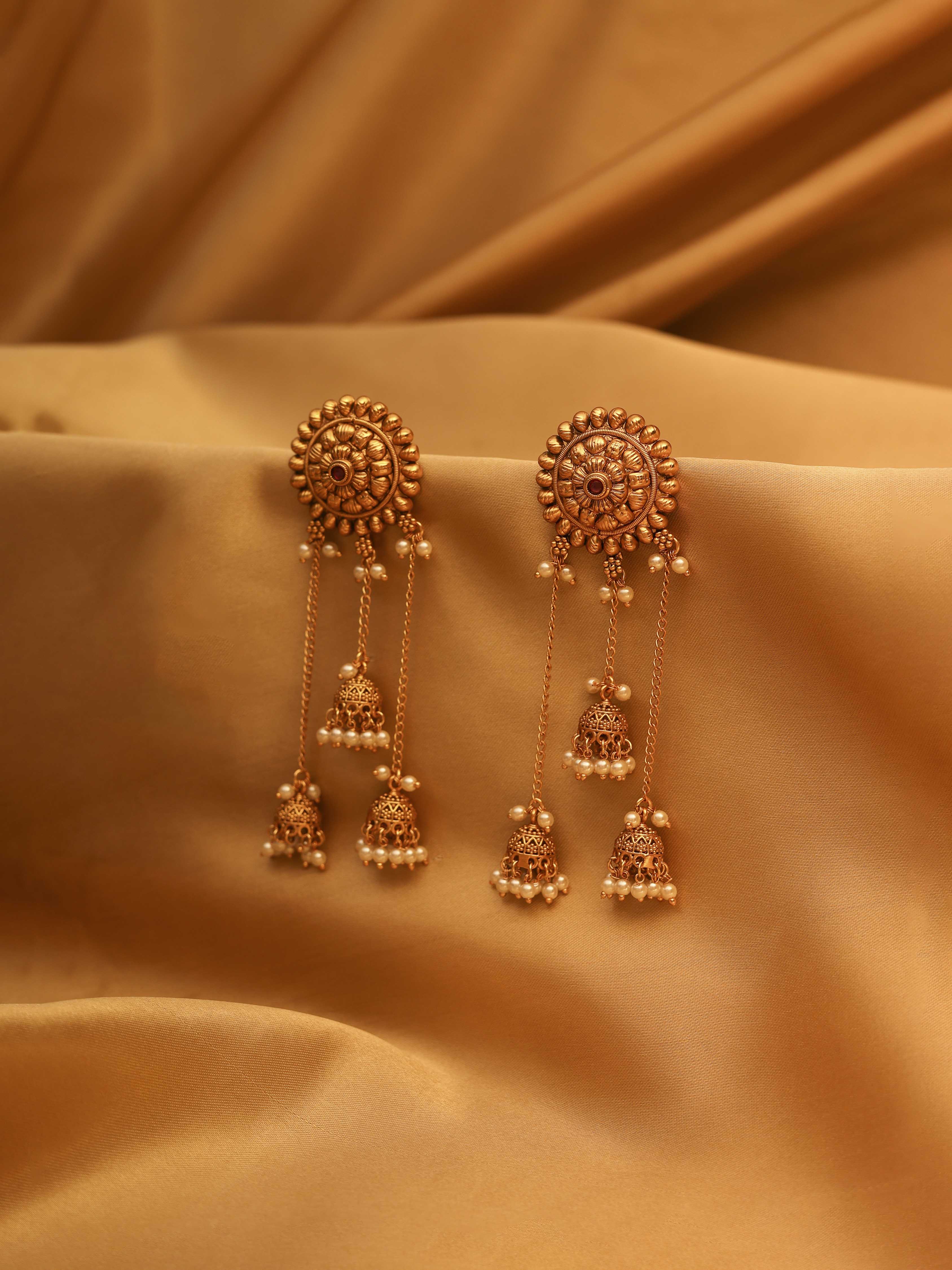Gold Brass Jhumka image number 0