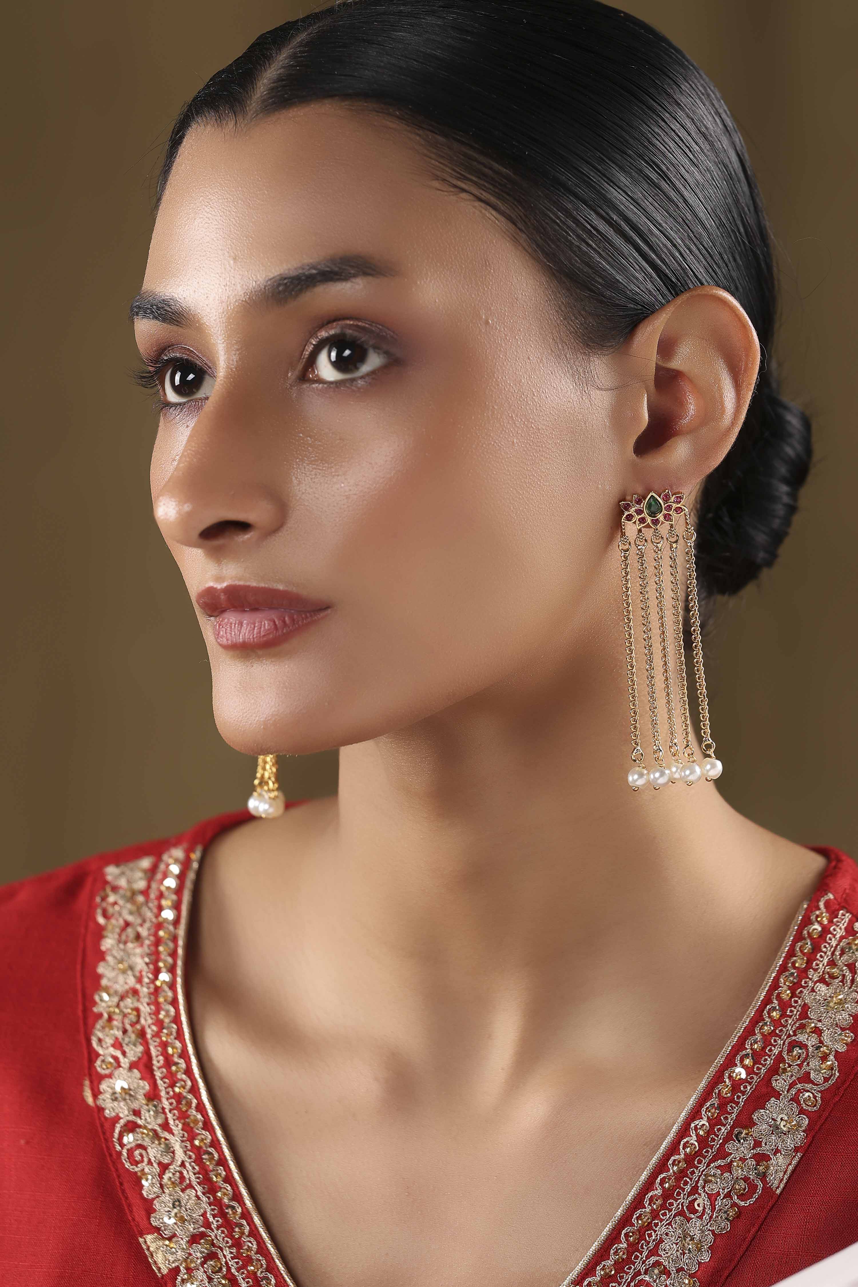 Multi Brass Drop & Danglers image number 3