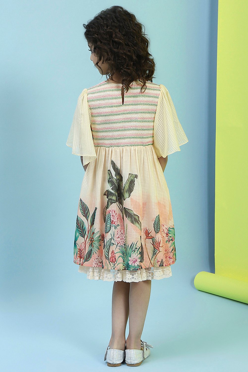 Beige Polyester Dress image number 3