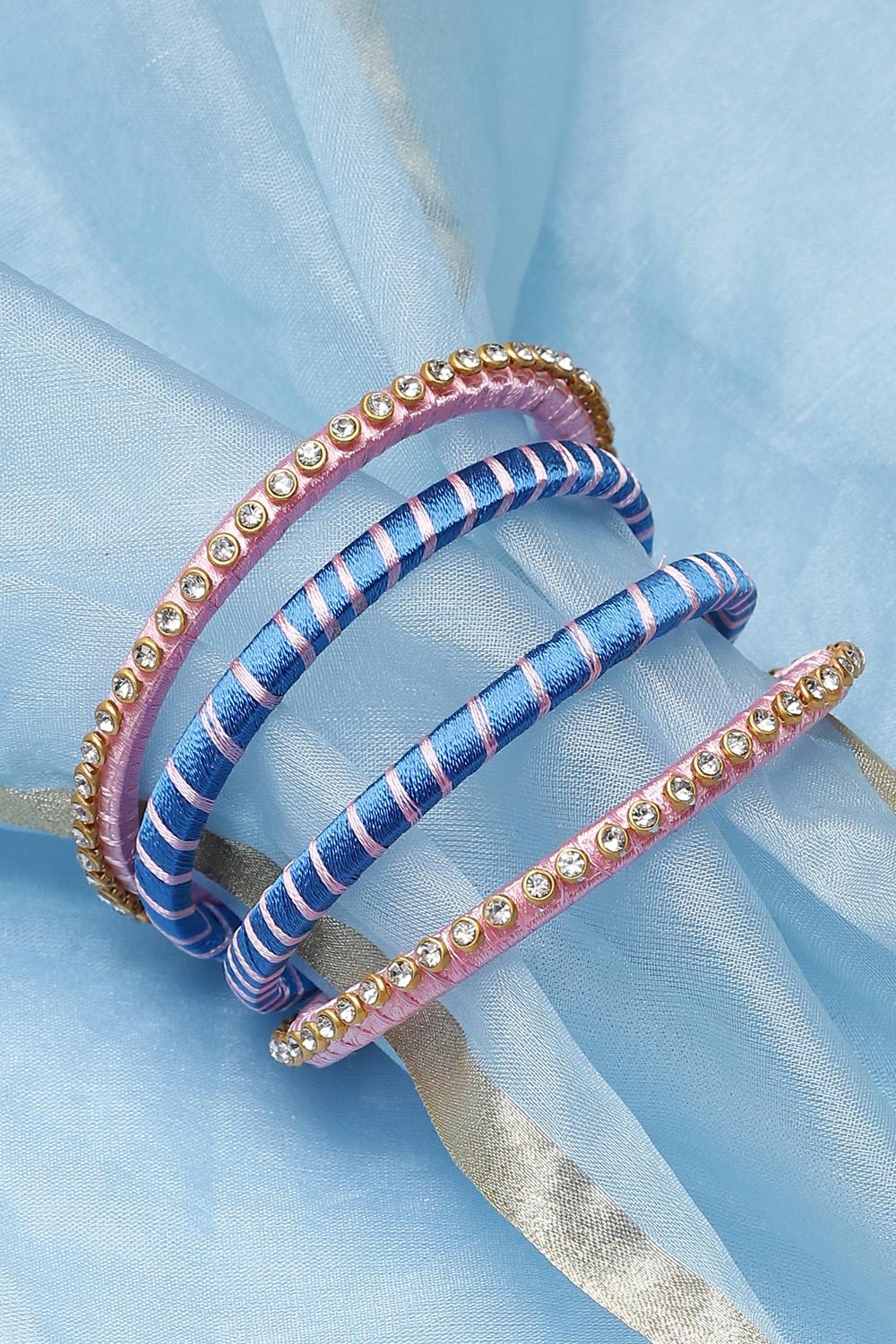 Blue And Peach Girls Bangles image number 0