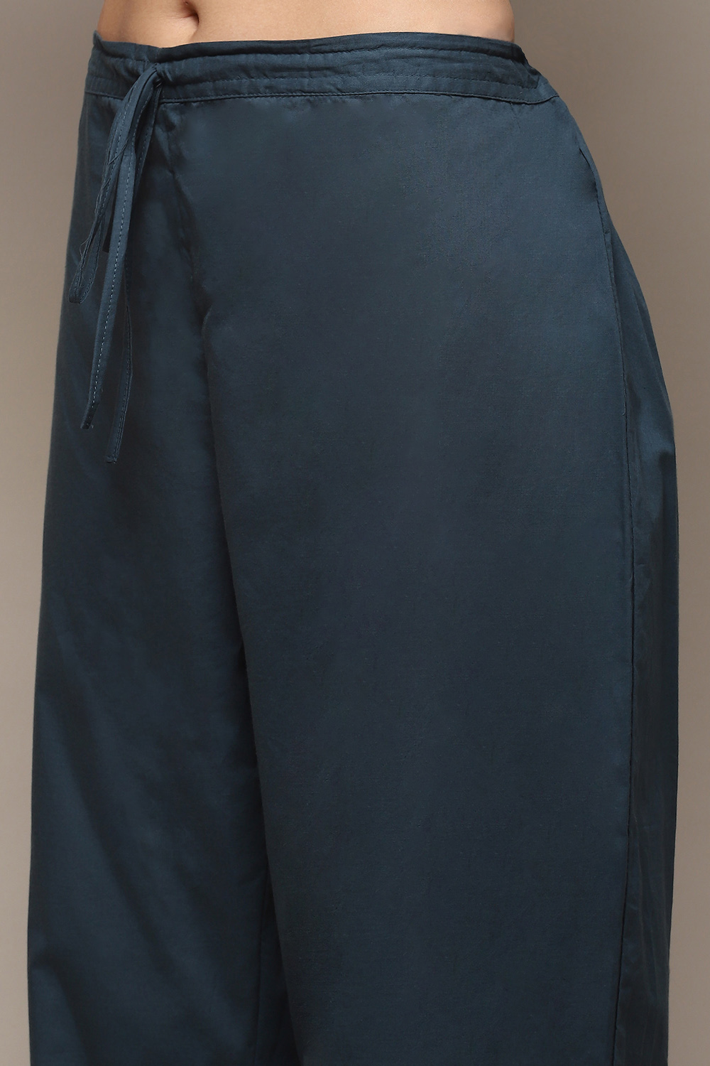 Blue Voile Relaxed Kurta Palazzo Suit Set image number 2