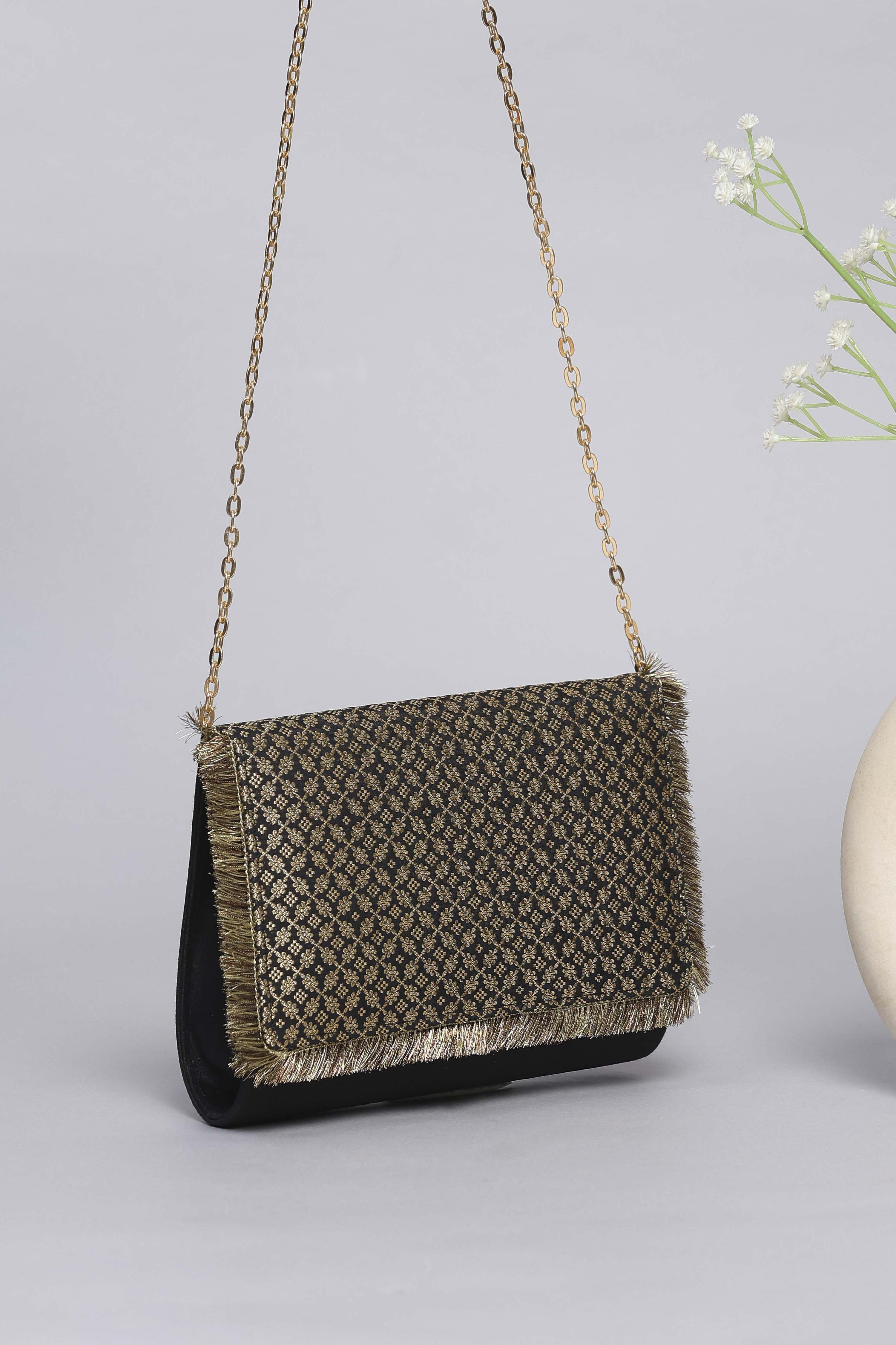 Black Polycotton Clutch image number 4