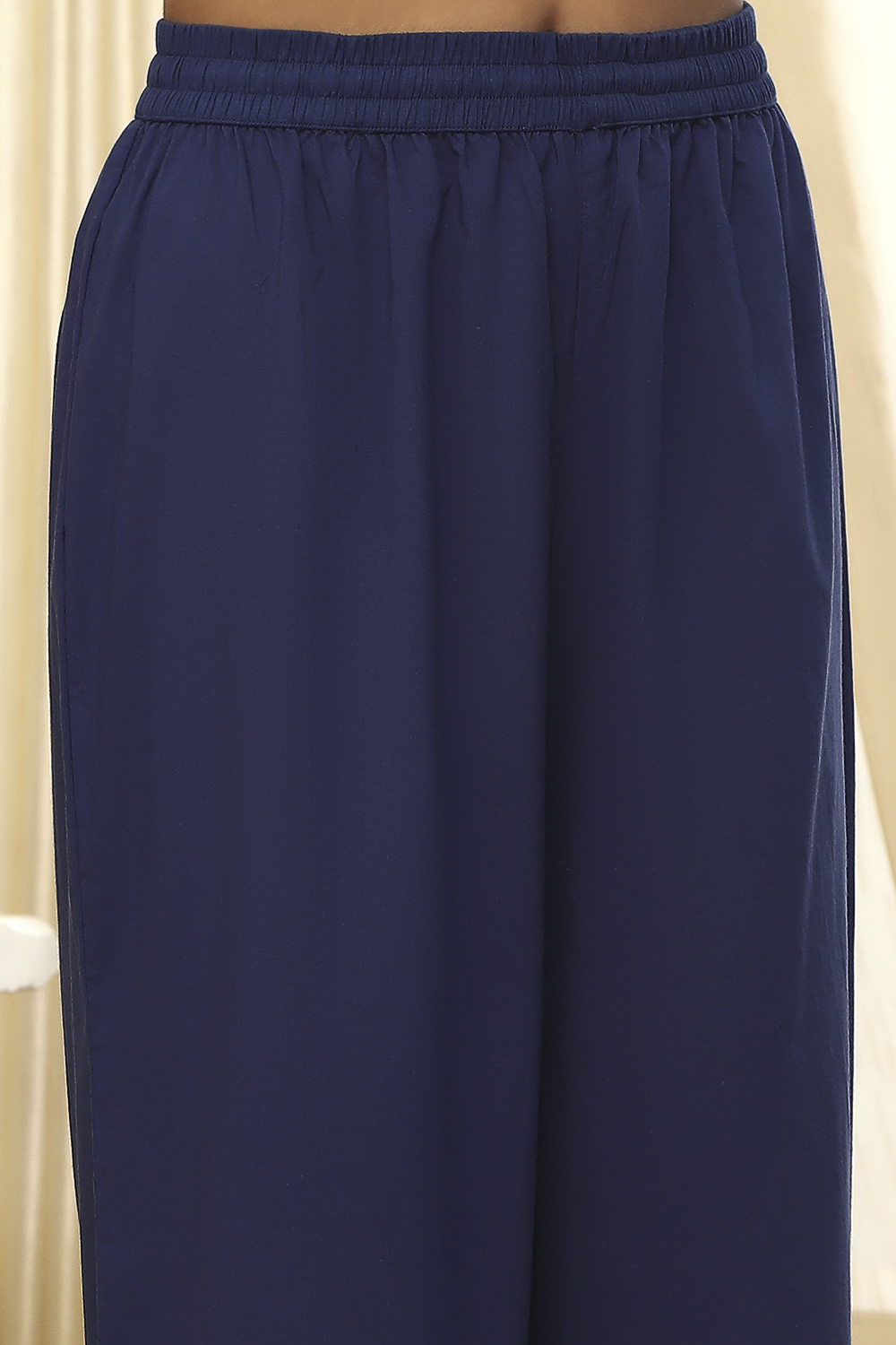 Indigo Pure Cotton Fusion Kurta Set image number 2