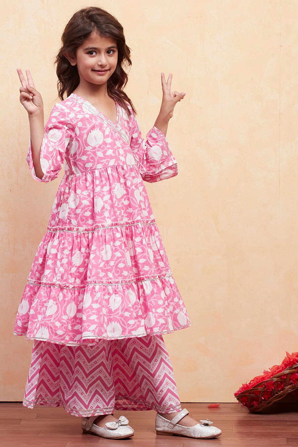 Lilac Cotton Garara Set image number 5