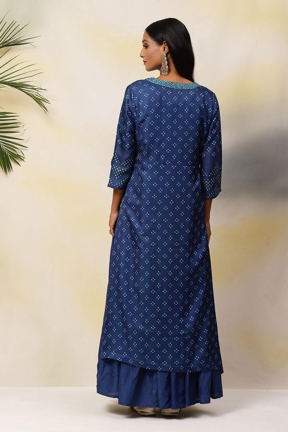 Blue Modal Straight Printed Kurta image number 6