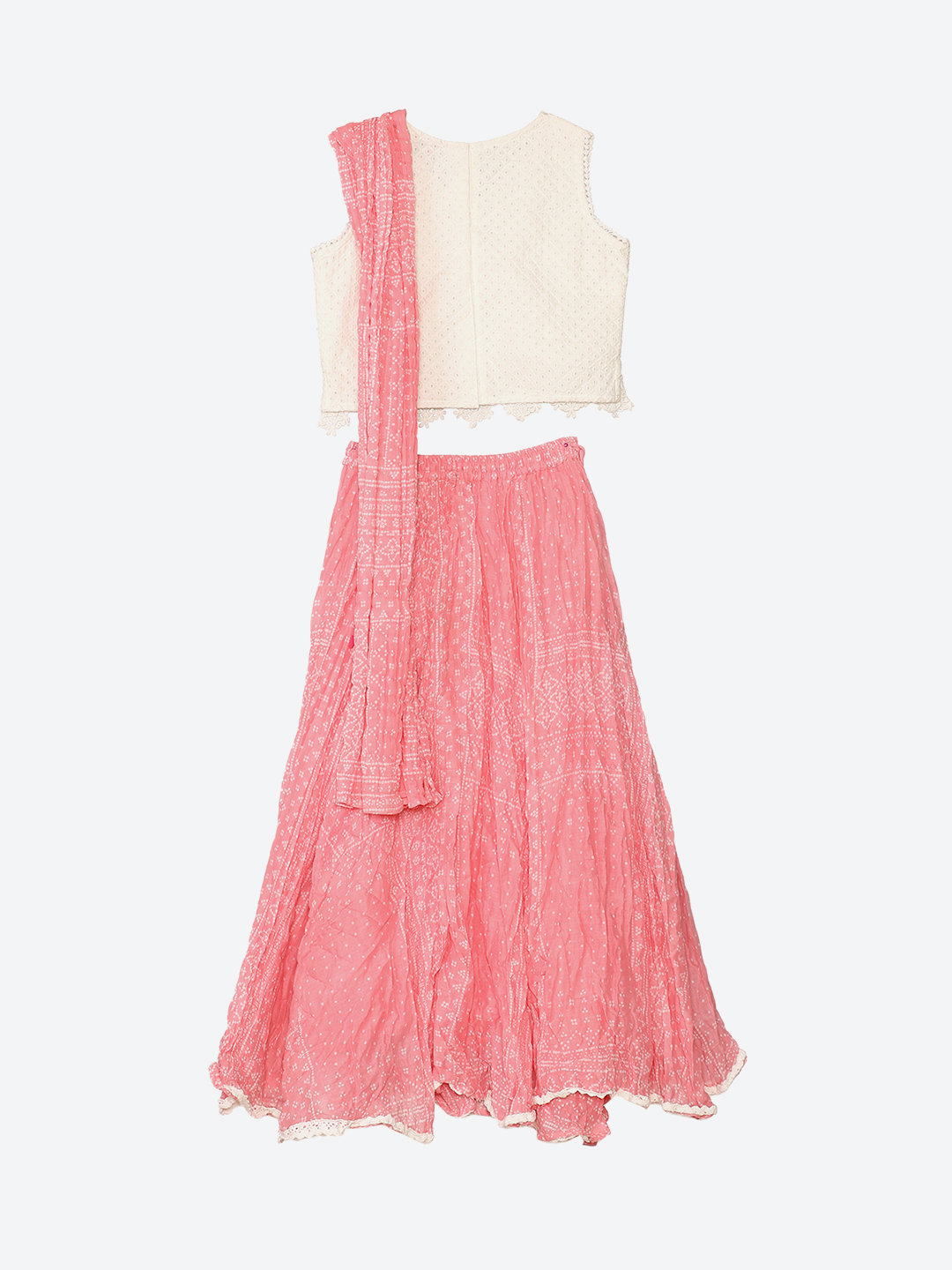 Pink Cotton Lehenga Set image number 2