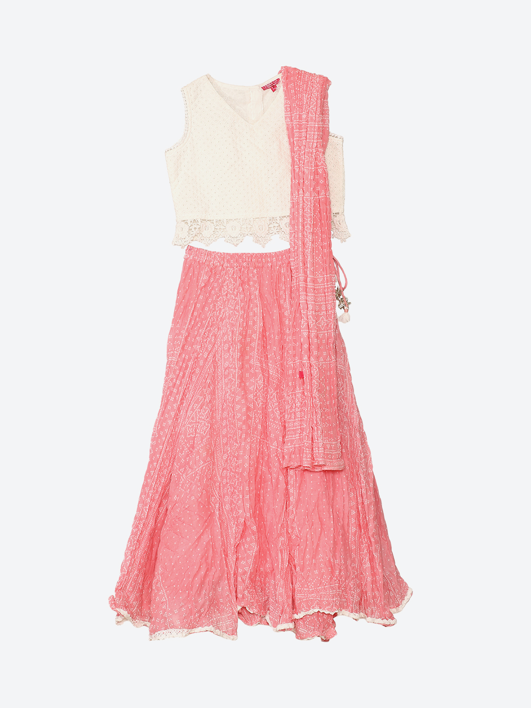 Pink Cotton Lehenga Set image number 0