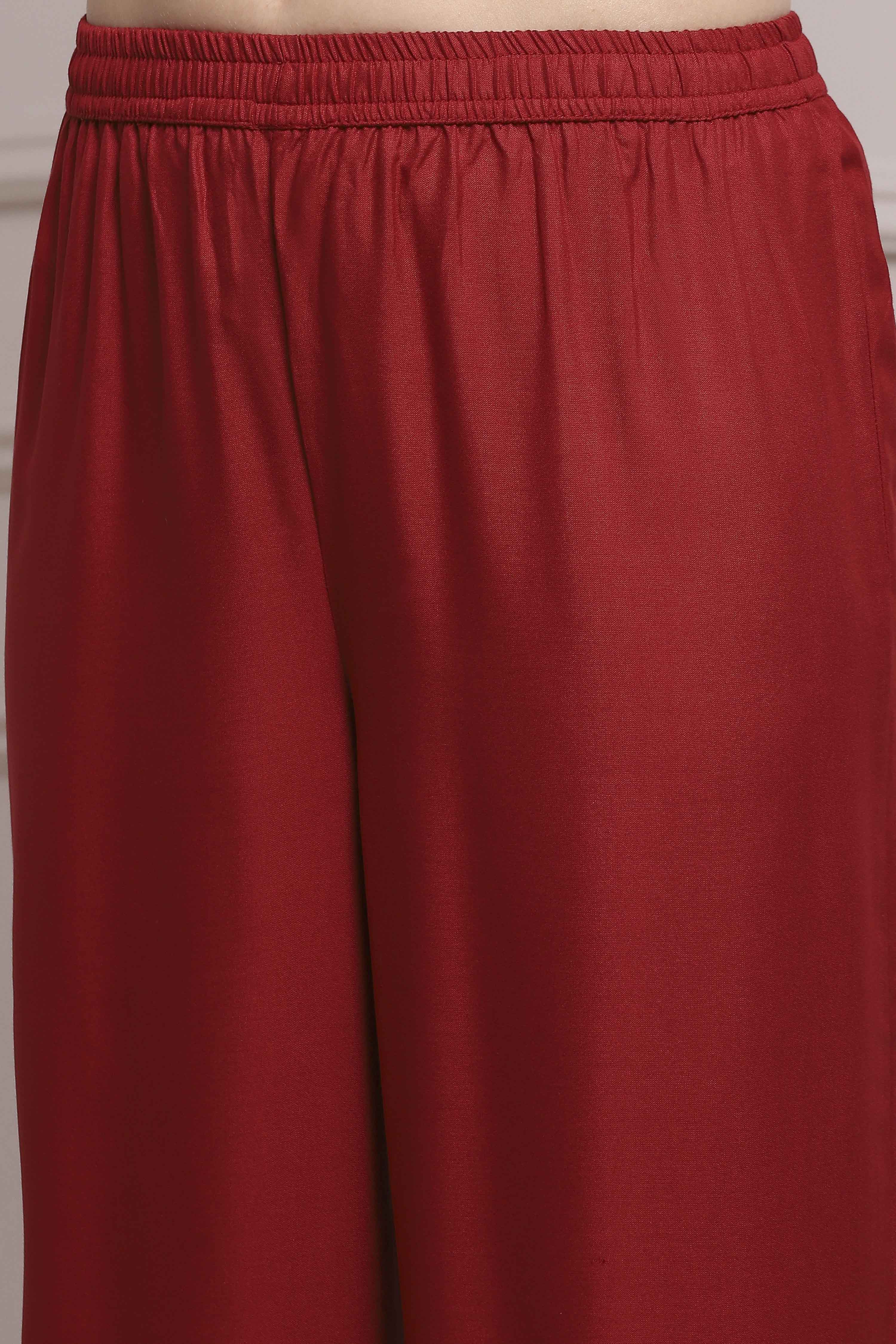 Green Viscose Rayon Straight Embroidered Suit Set image number 2