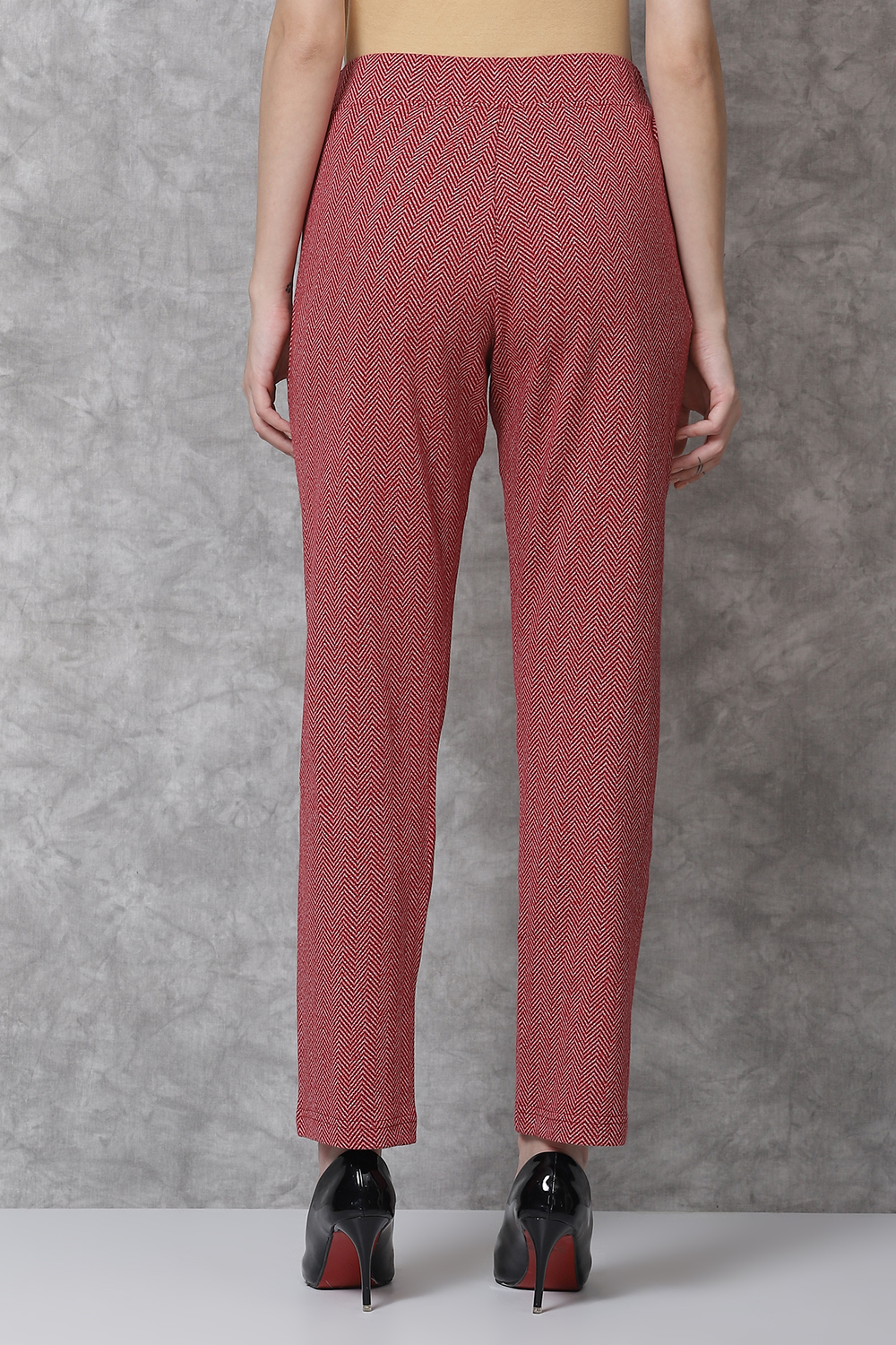 Navy Straight Cotton Pants image number 5