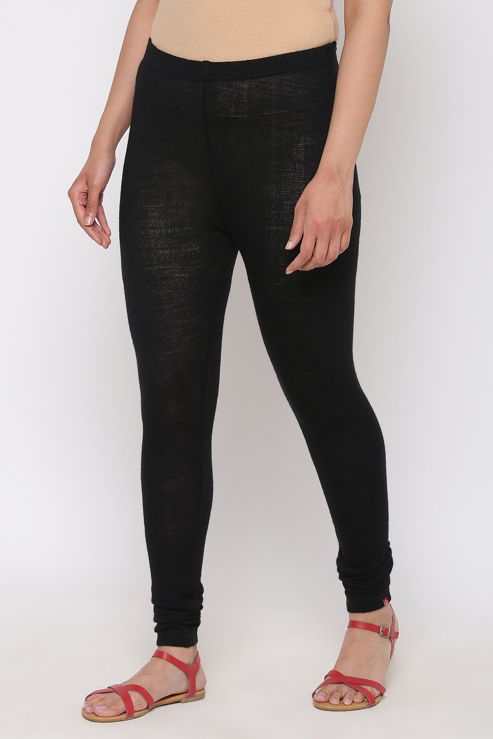 Ecru Woolen Leggings image number 2