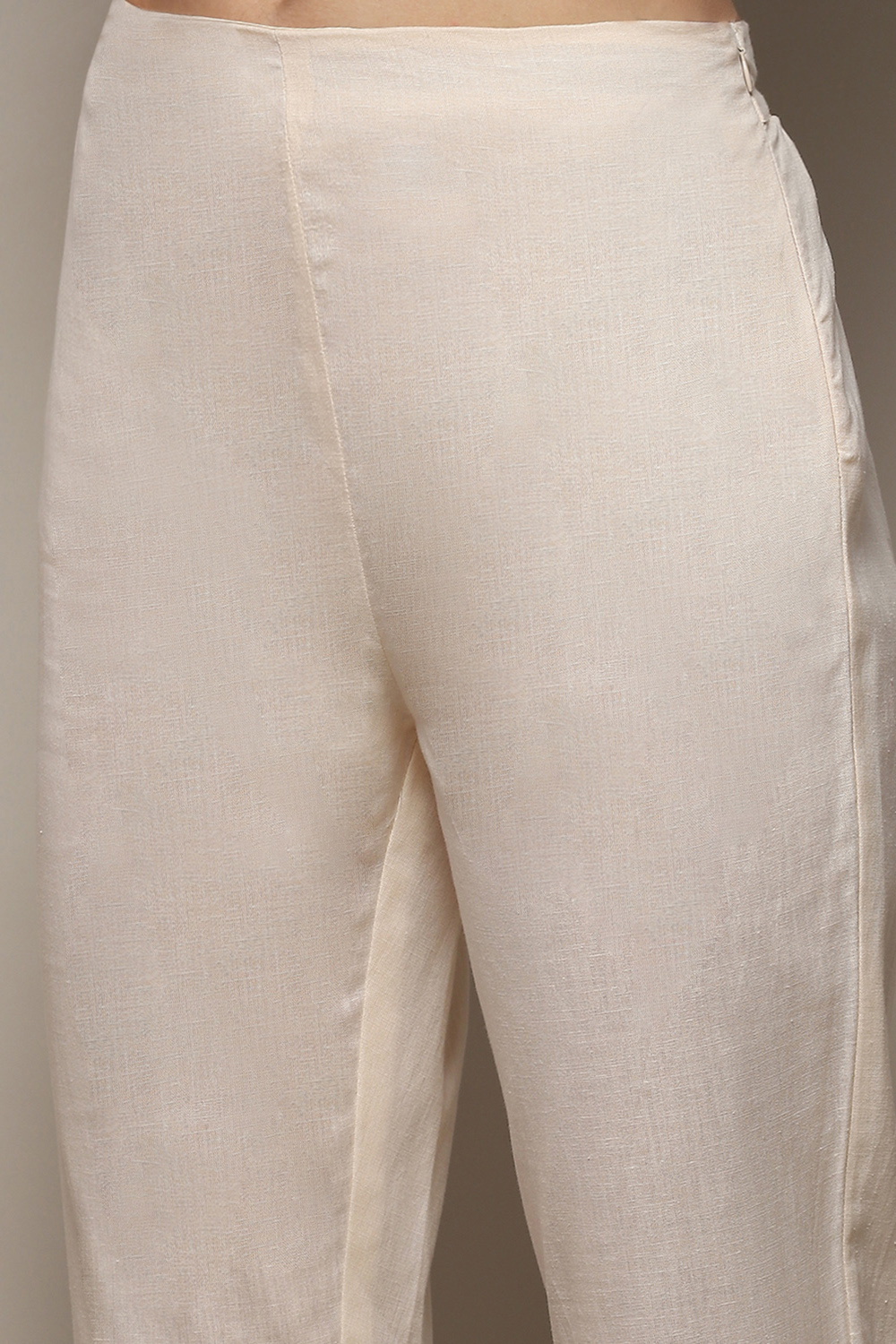 Blue Cotton Flax Narrow Kurta Pant Suit Set image number 2