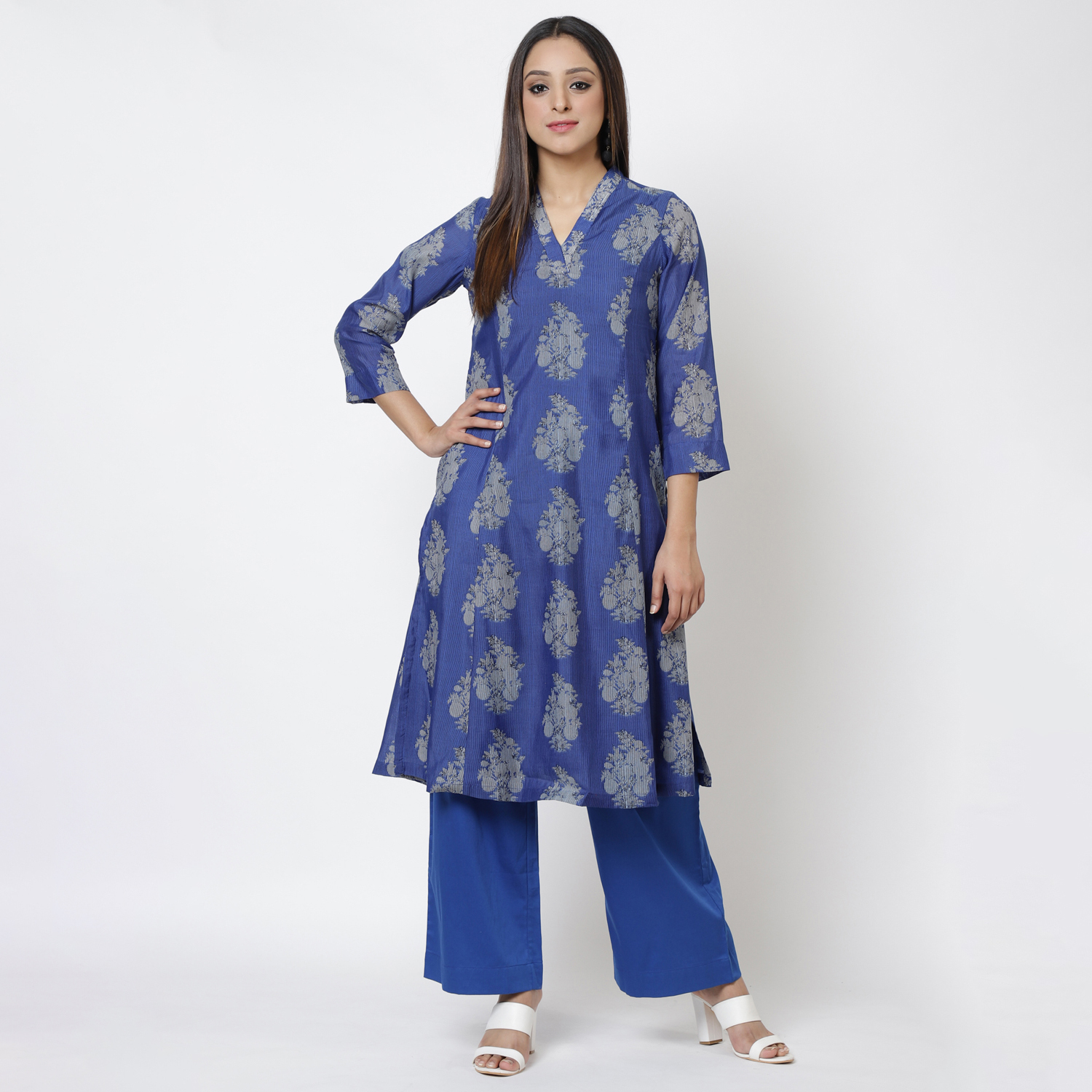 Pink Art Silk Kurta Pants Set image number 0