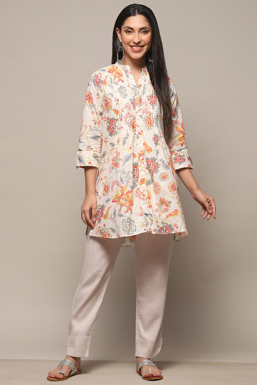 Grey Viscose Blend Pant image number 0