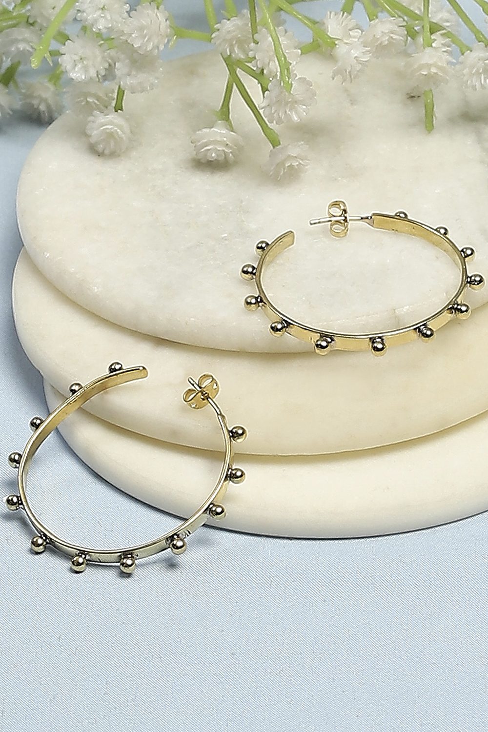 Gold Brass Hoops image number 2
