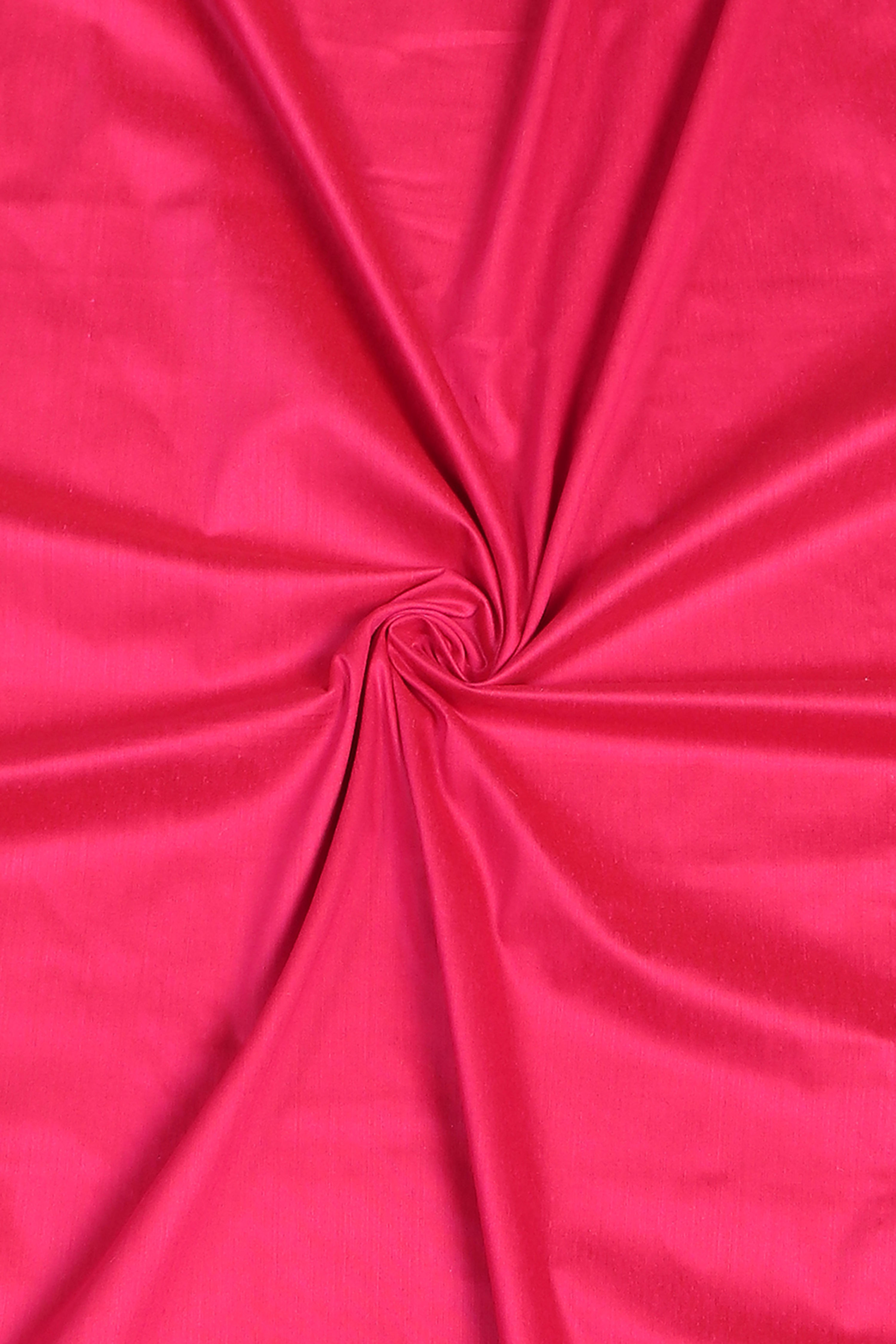 Hot Pink Poly Cotton Banarasi Unstitched Suit Set image number 2