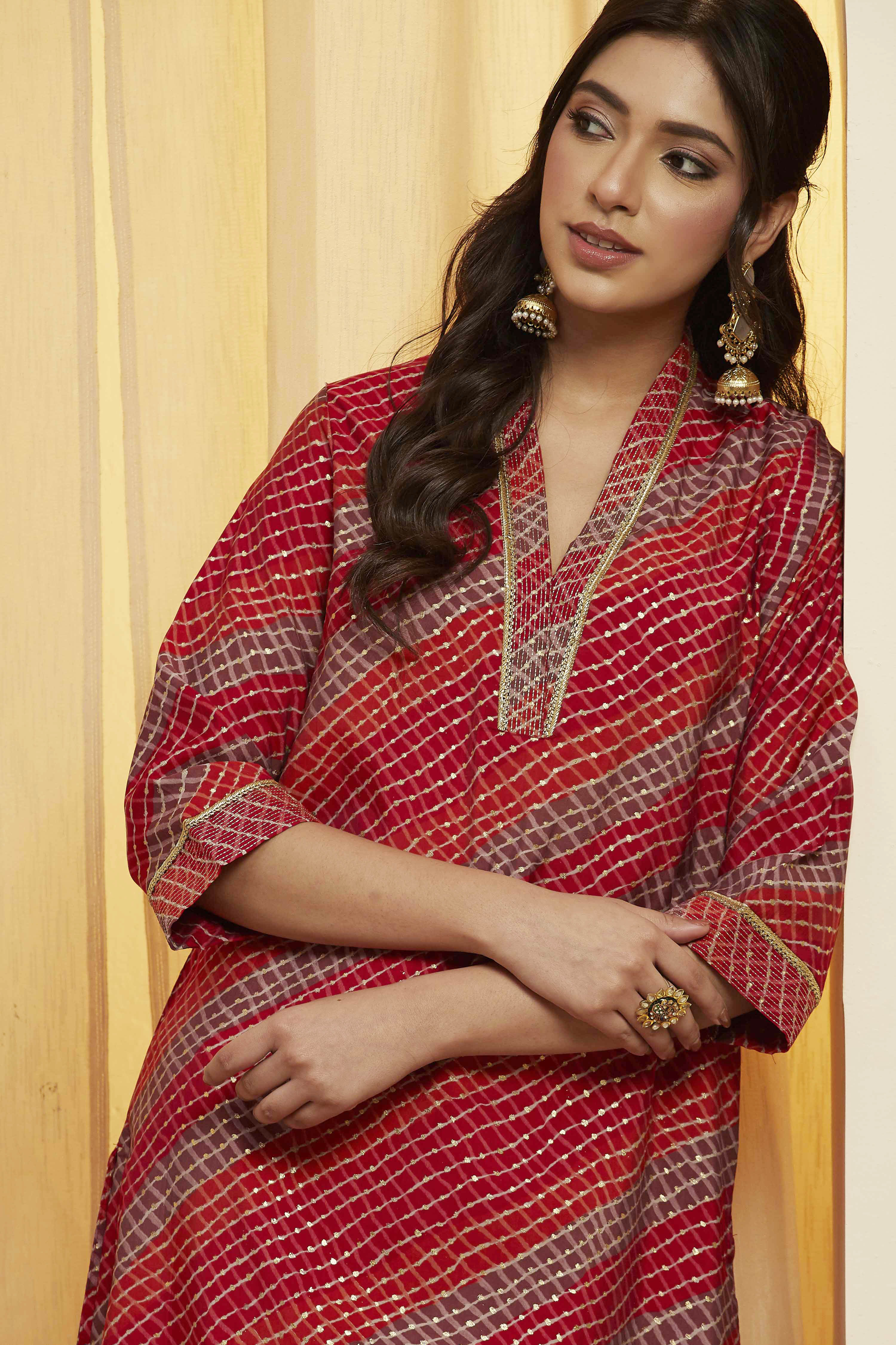 Purple Poly Viscose Straight Kurta image number 1