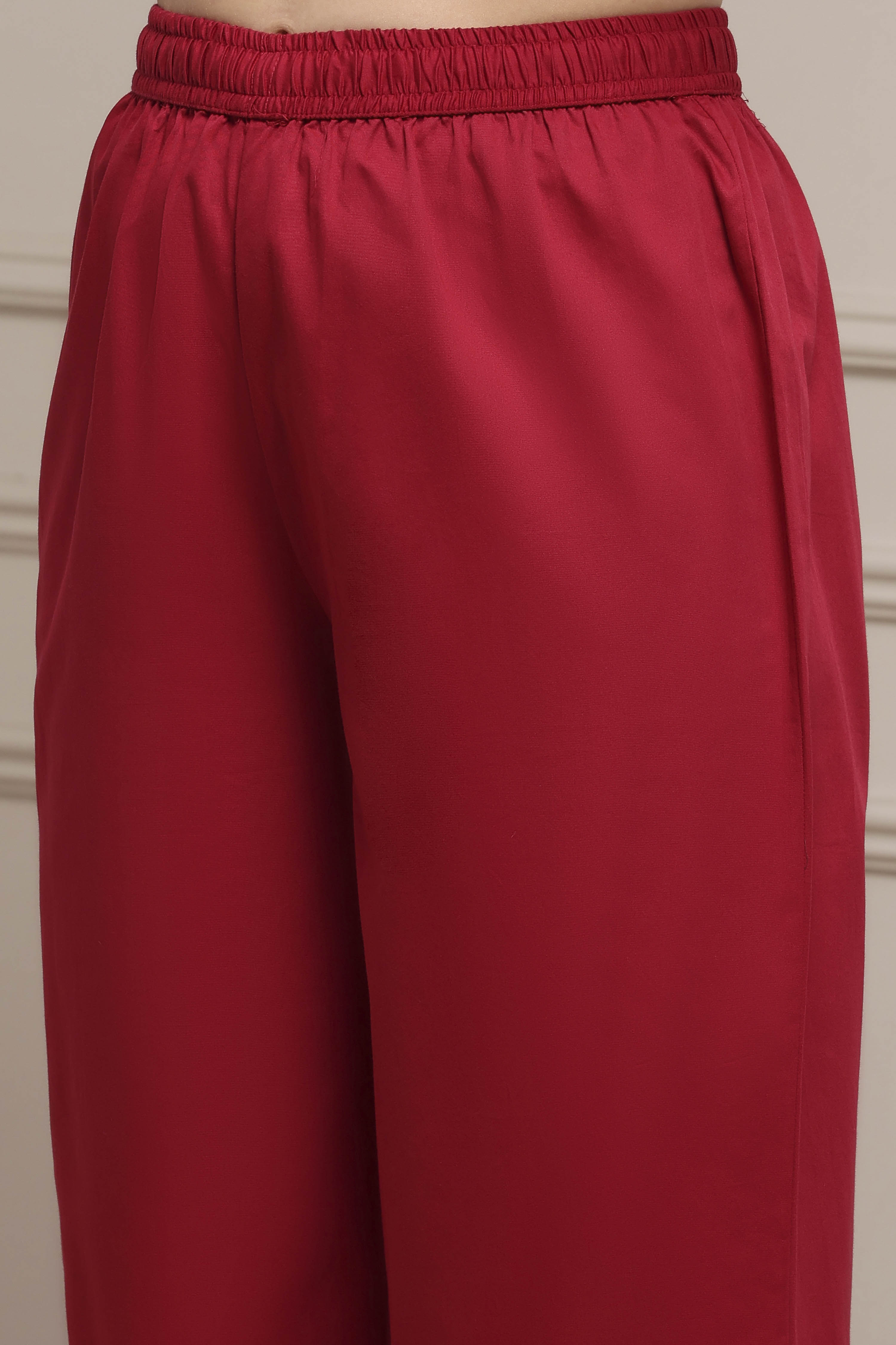 Lavender Chanderi Relaxed Dyed Kurta Pants Set image number 2