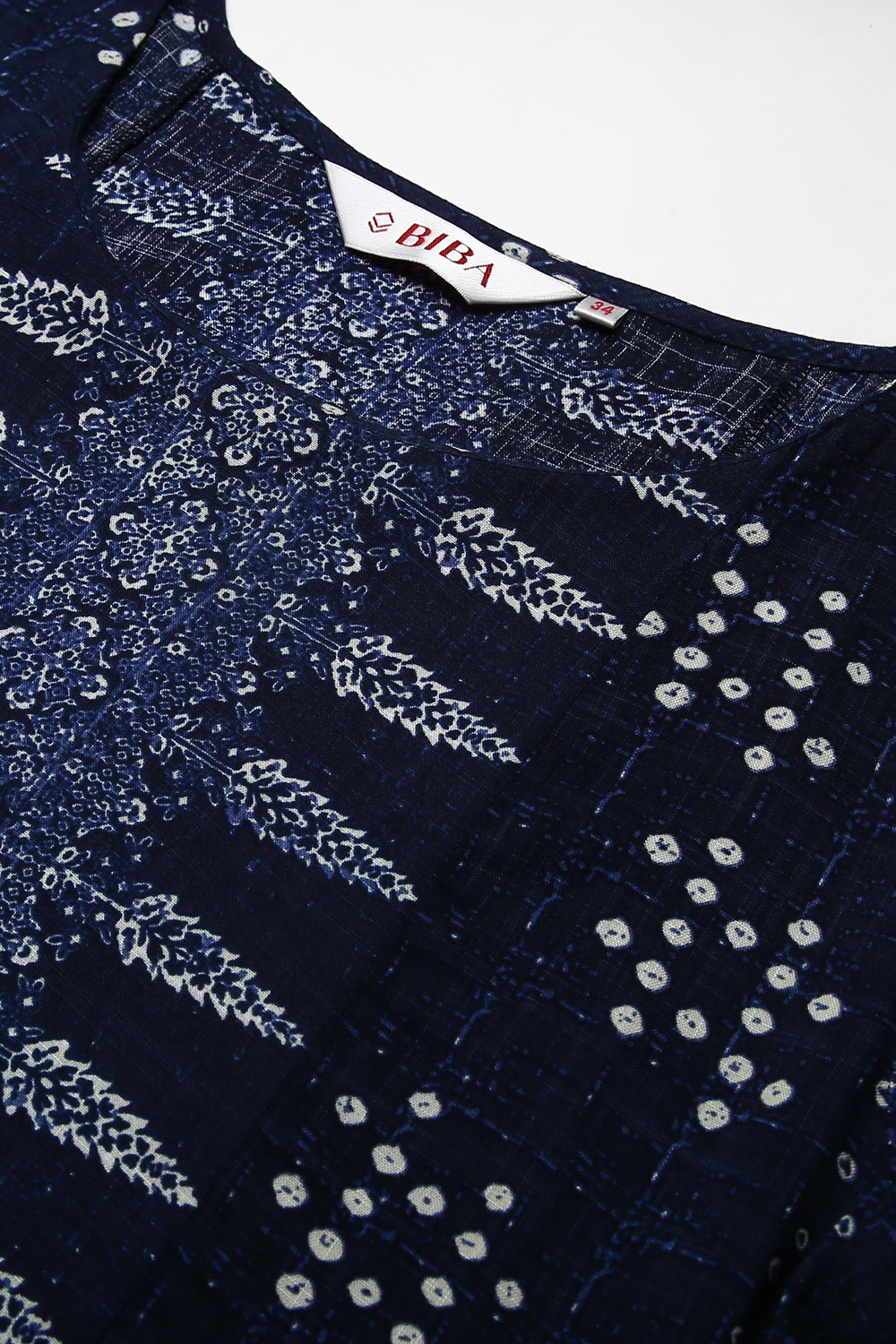 Indigo Rayon Kurta A-line Printed Kurta Dress image number 1