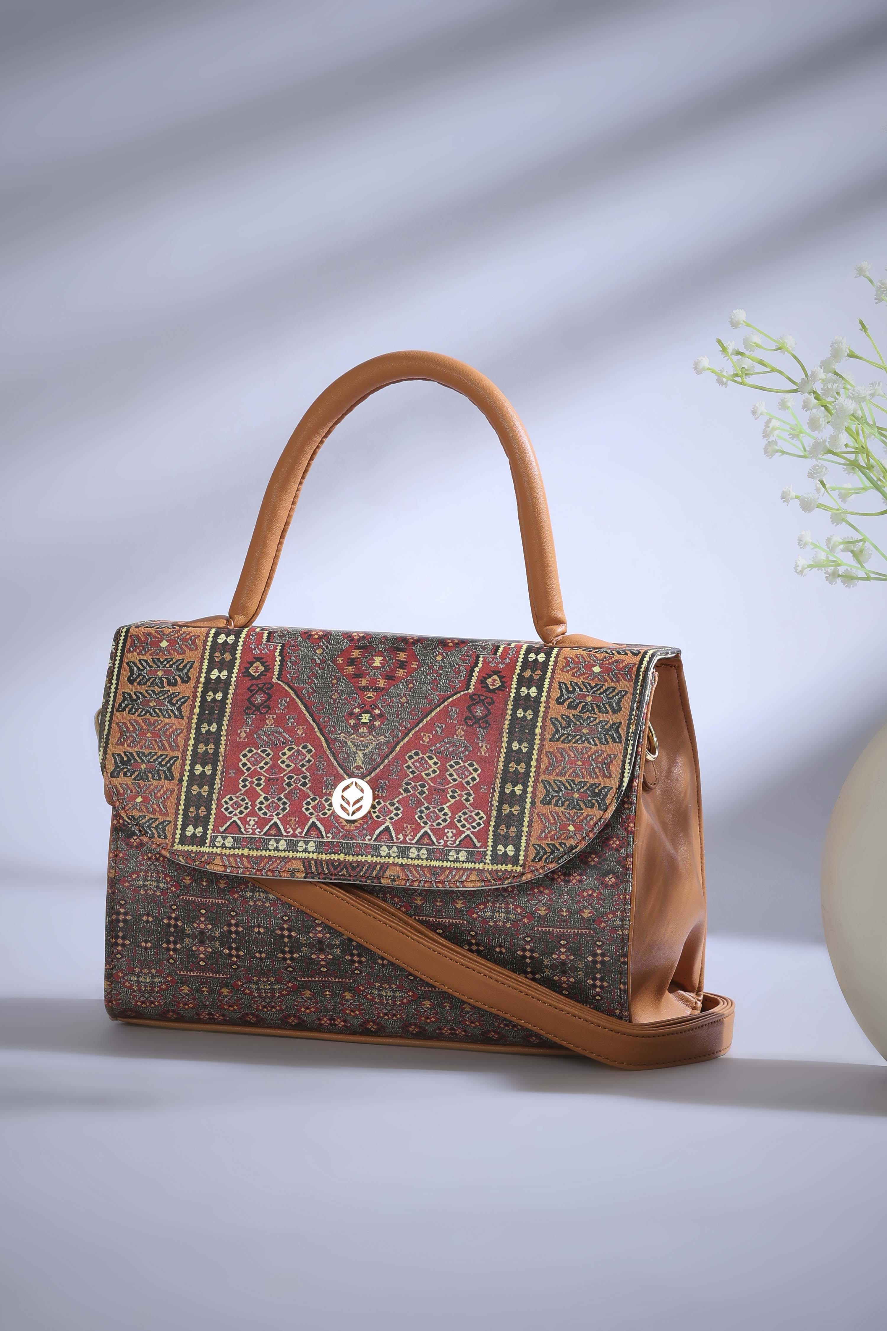 Green PU Satchel image number 0