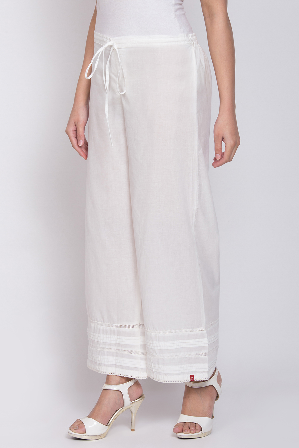 Beige Cotton Palazzo image number 2