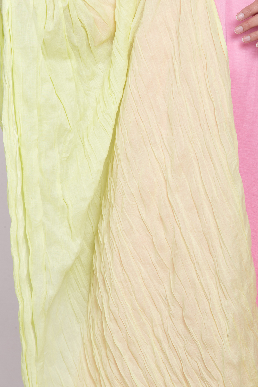 Pink Cotton Solid Dupatta image number 1