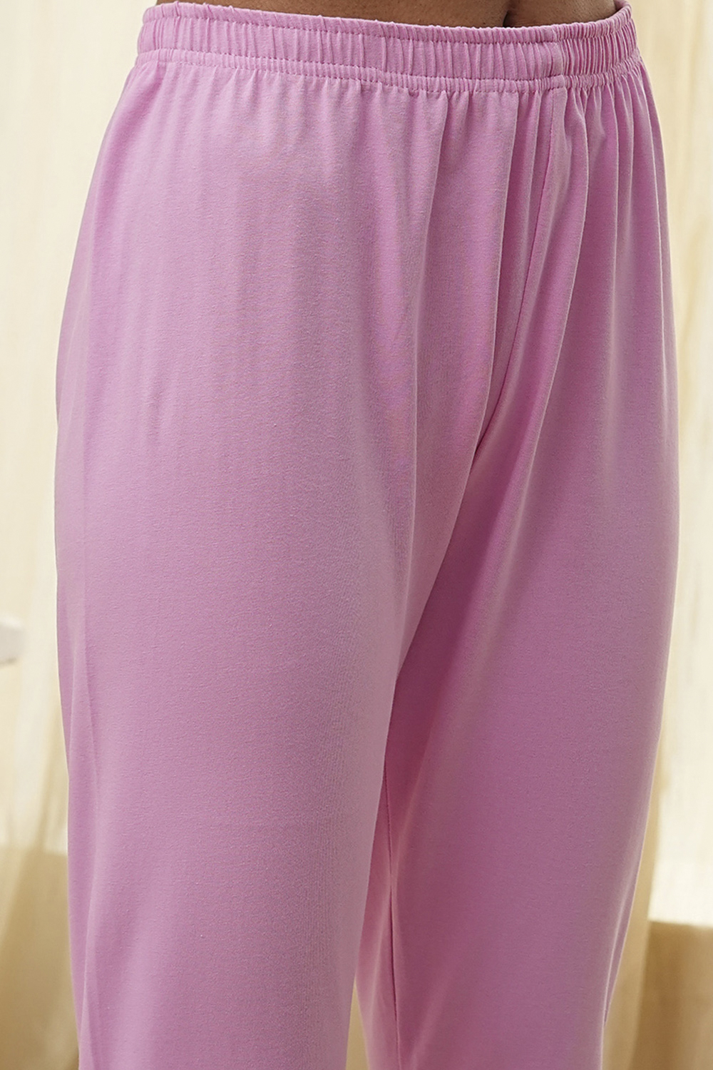Pink Cotton Anarkali Suit Set image number 2