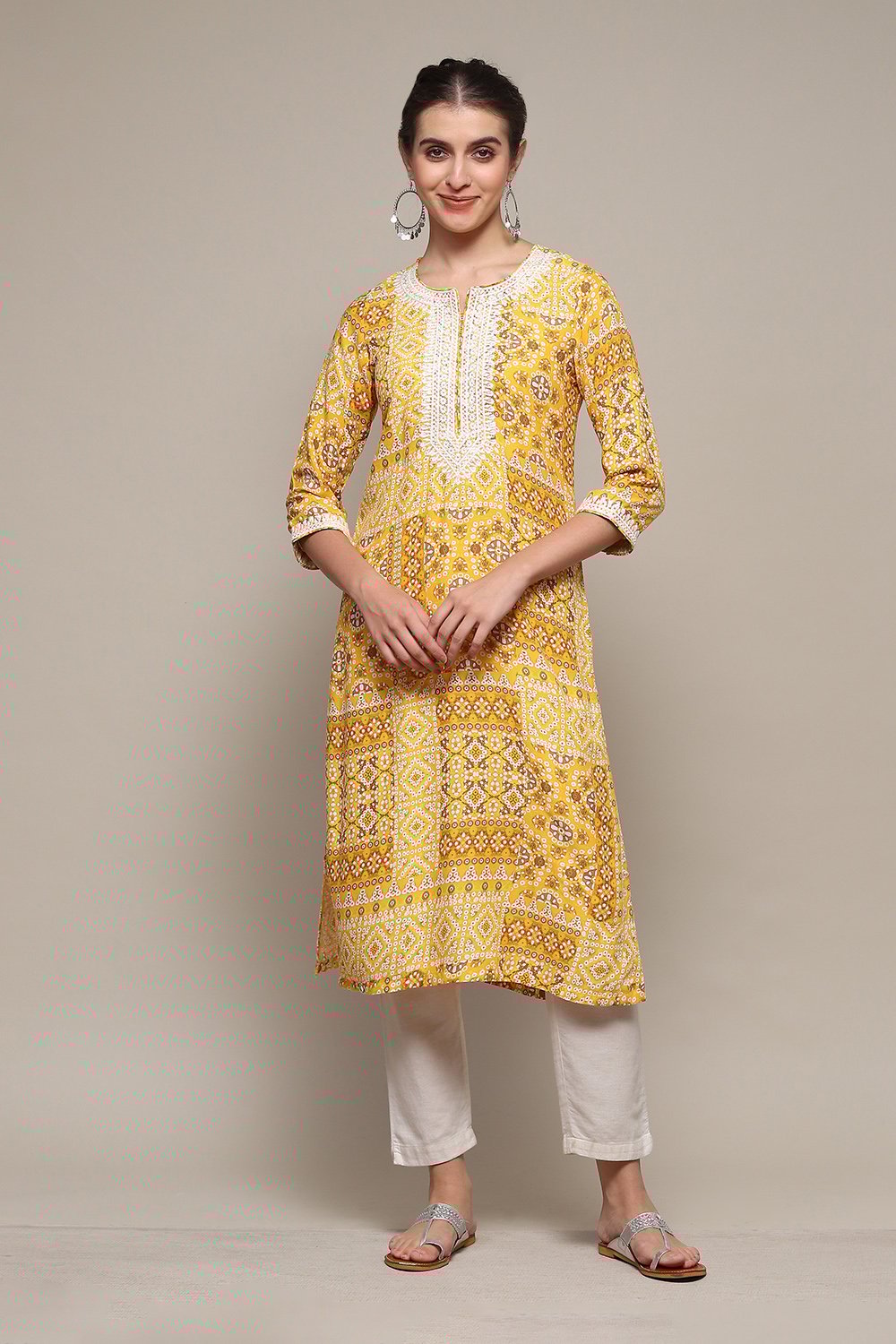 Deep Fuchsia LIVA Straight Printed Kurta image number 5