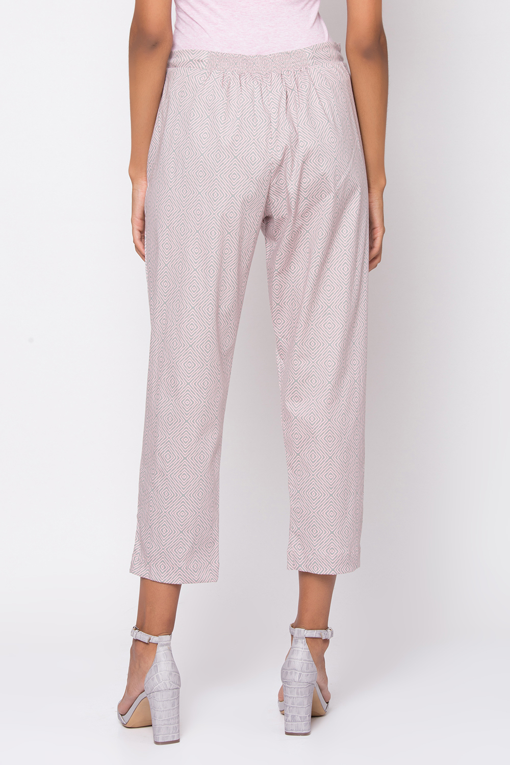 Red Cotton Printed Pants image number 4