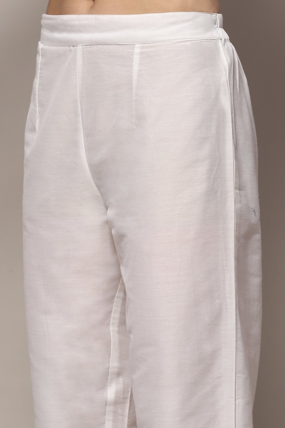 White Green Muslin Unstitched Suit set image number 3