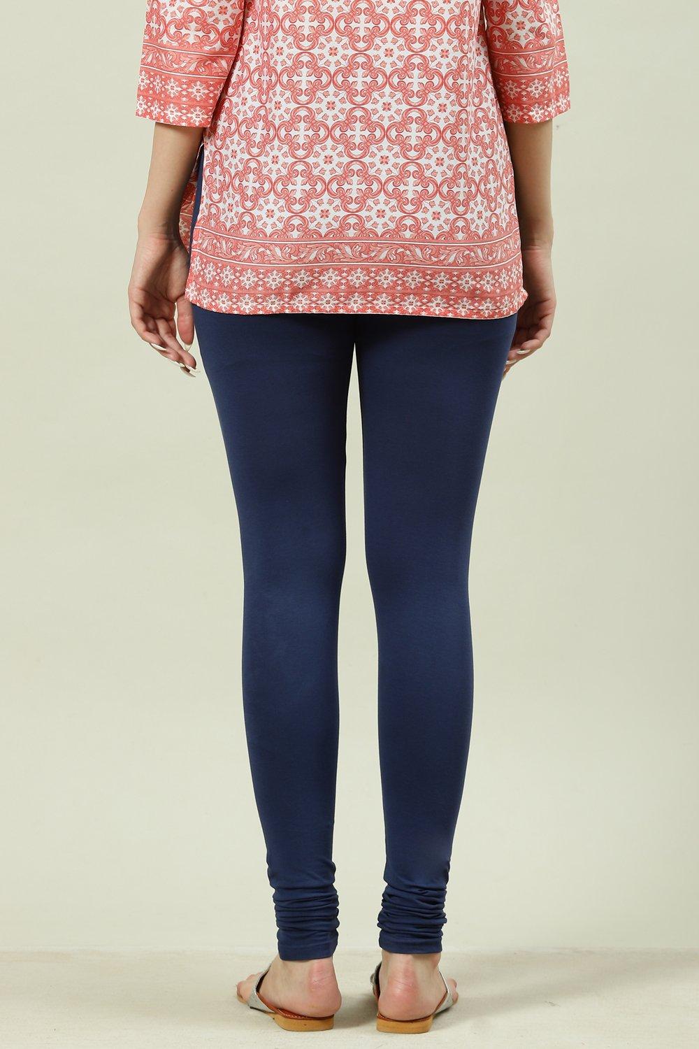 Camel Cotton Blend Solid Churidar image number 4