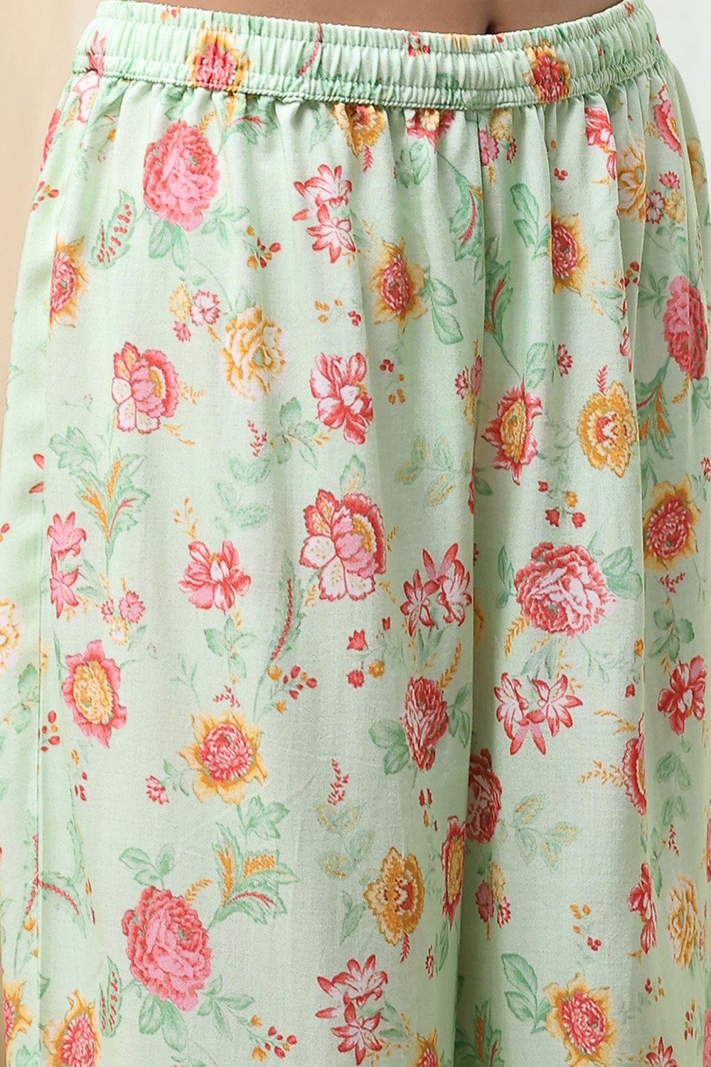 Pista Green Modal Blend Straight Suit Set image number 2