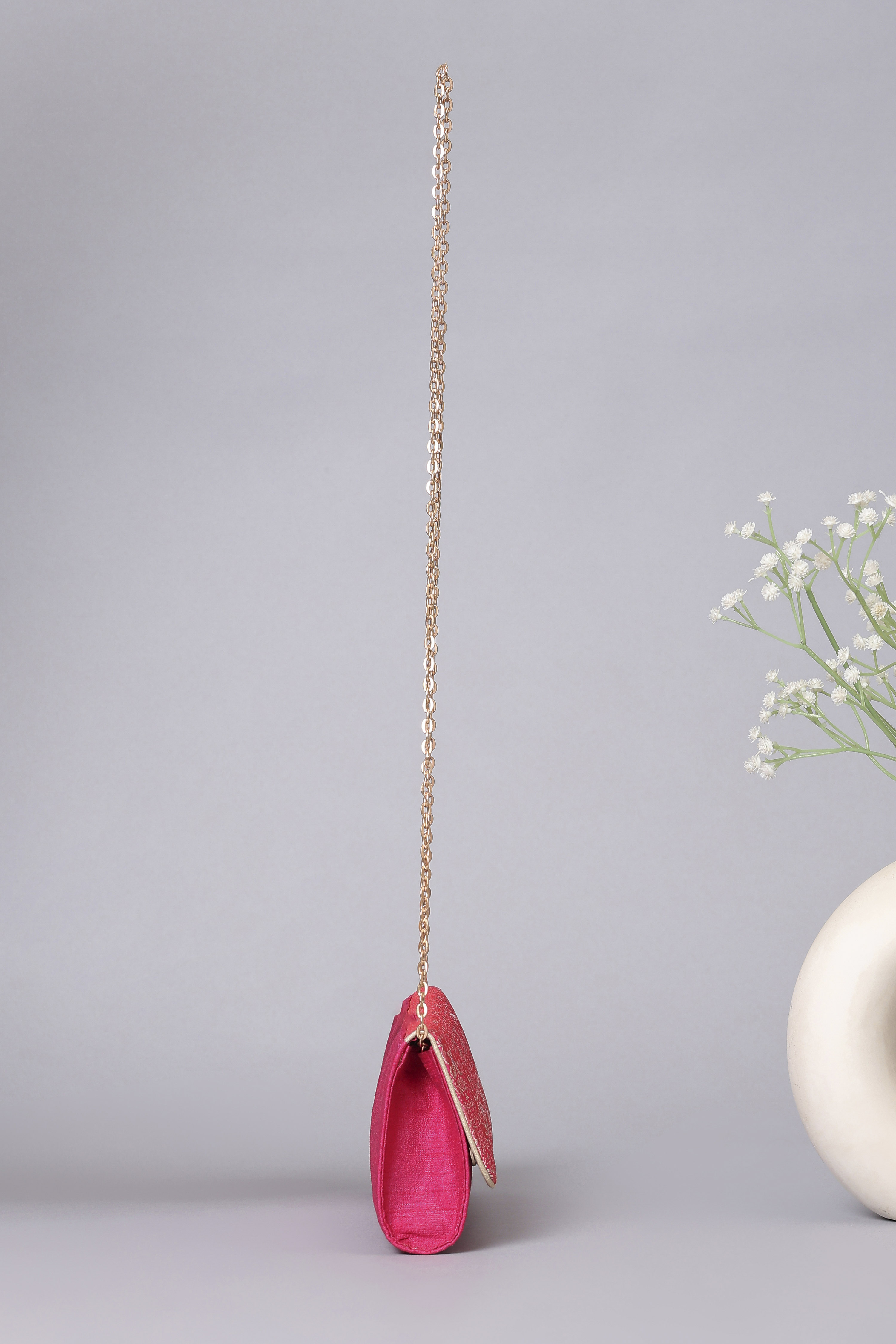 Rani Pink Zardozi-Inspired Clutch image number 4