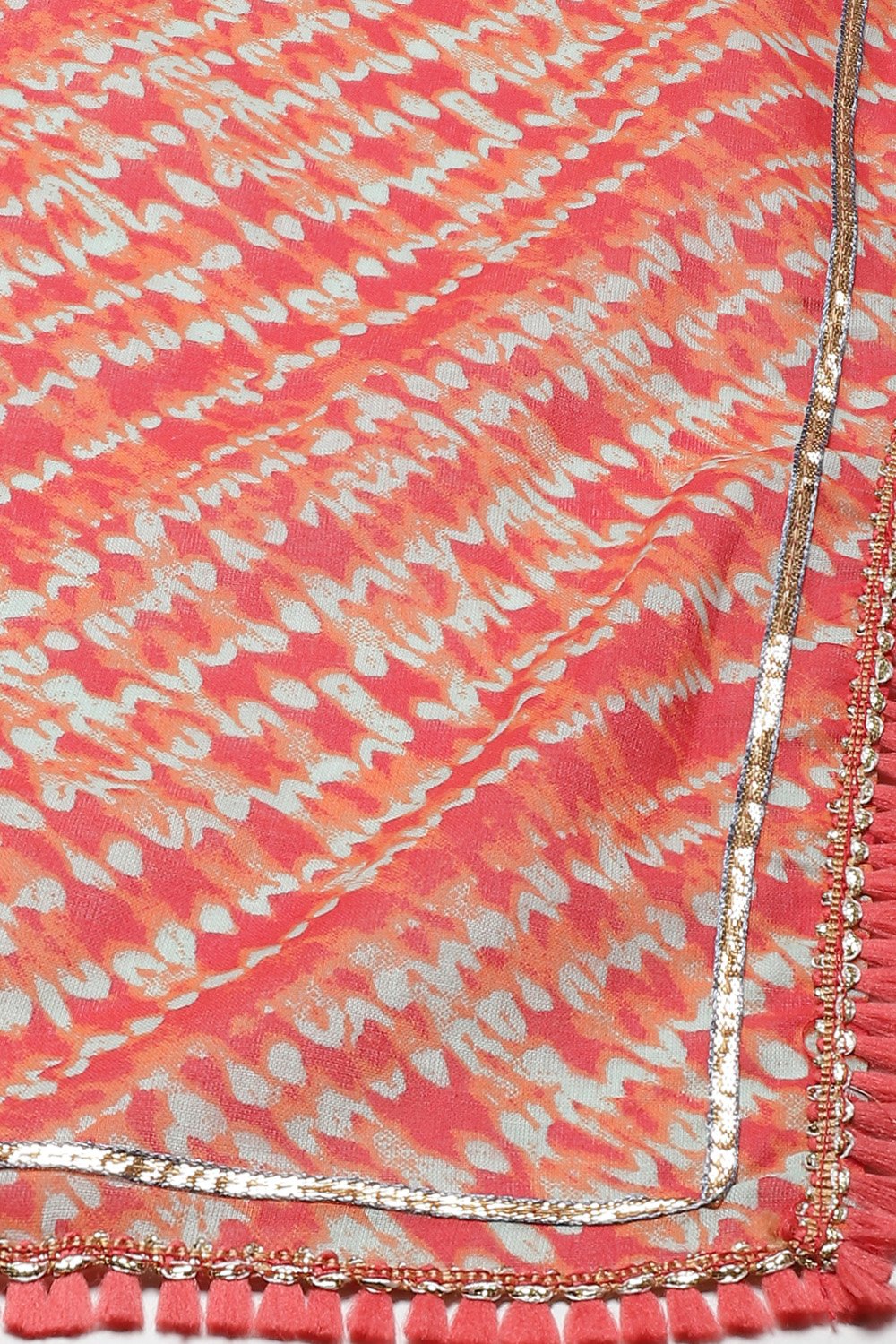 Aqua and Coral Cotton Sharara Set image number 2