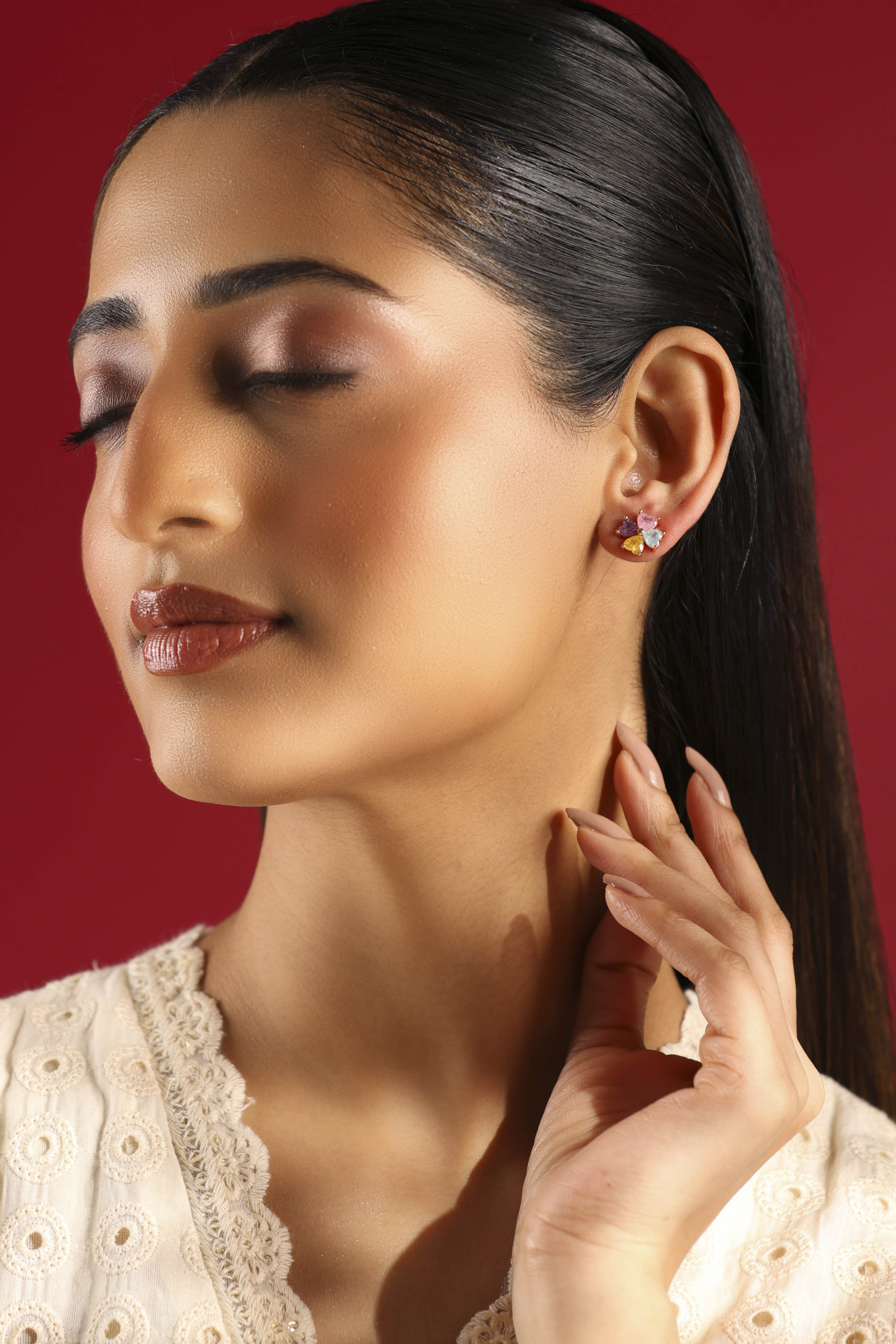 Multicolor Brass Studs image number 3